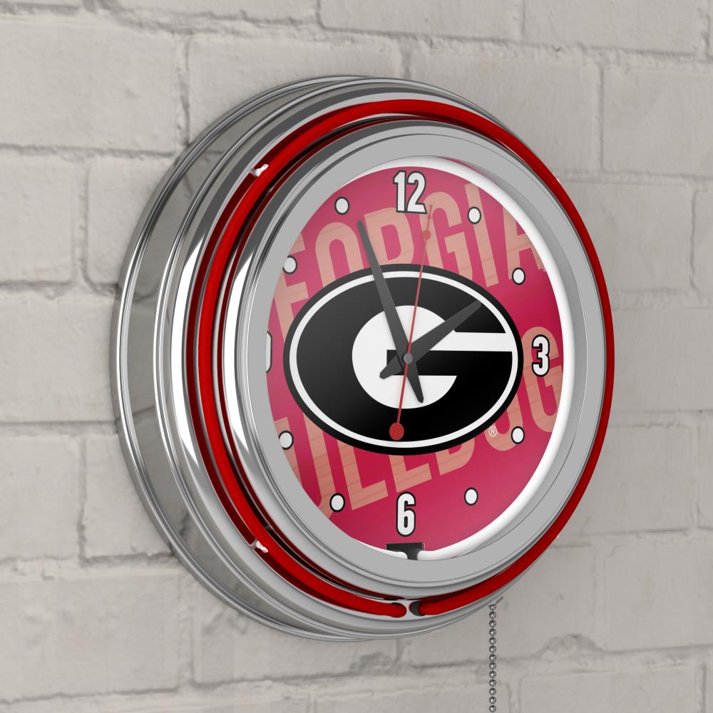 Chicago Cubs Round Chrome Clock