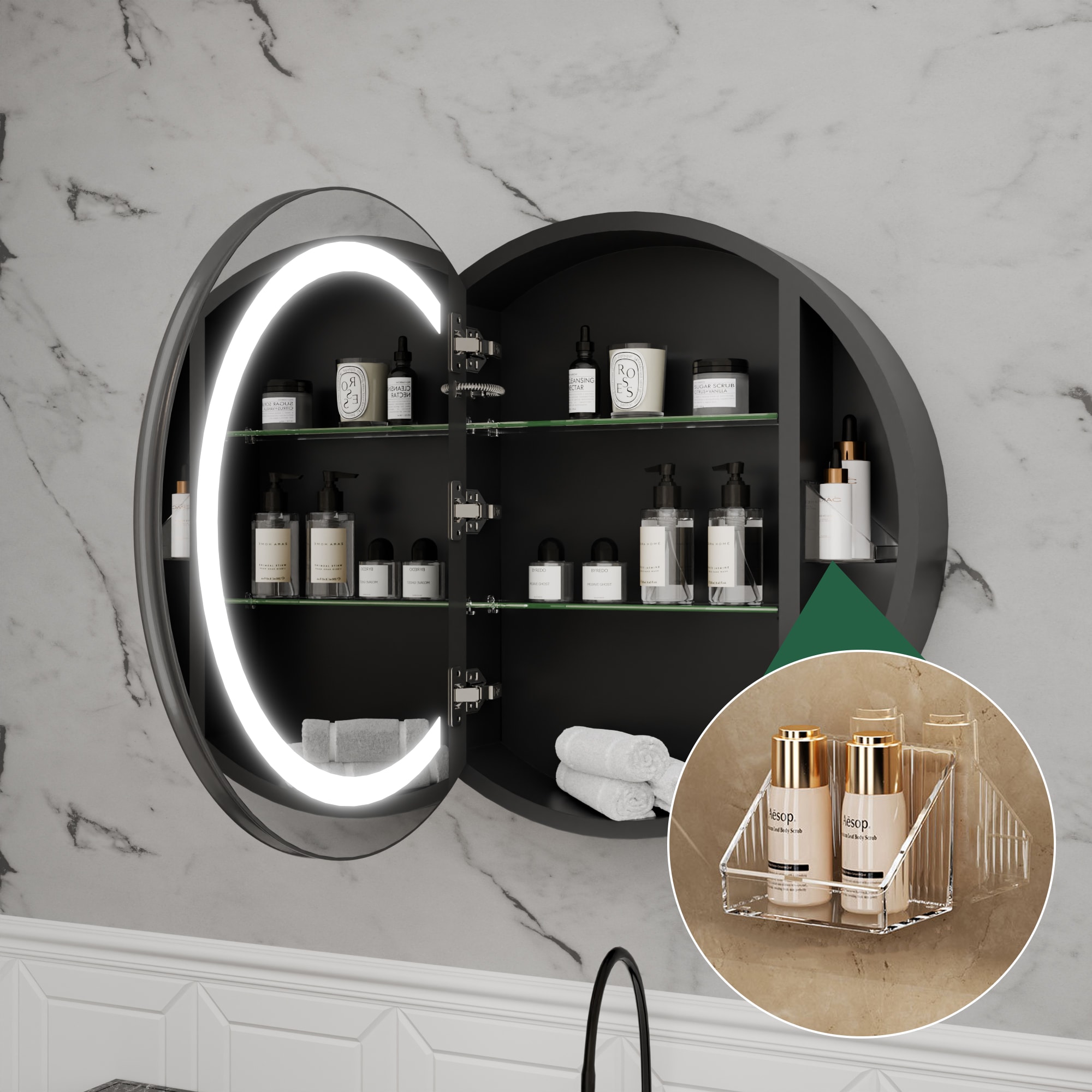 ExBrite W7MC1526L Bathroom-Medicine-Cabinets - View #5