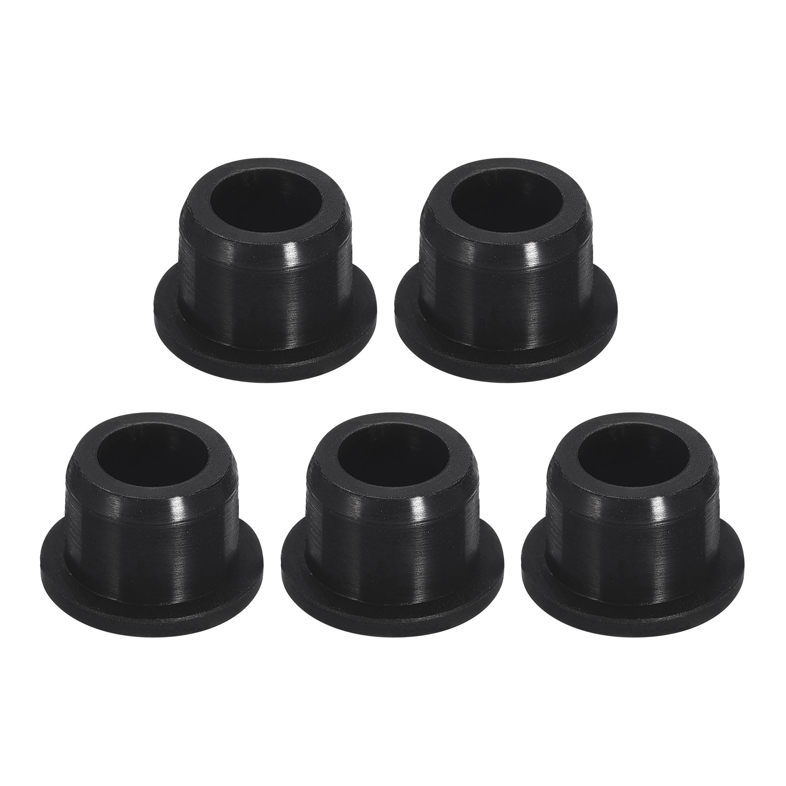 Unique Bargains 5pcs Black Plug Holes Waterproof Rubber Button Plug for 14mm / 0.55inch Hole #S26032301UX4132