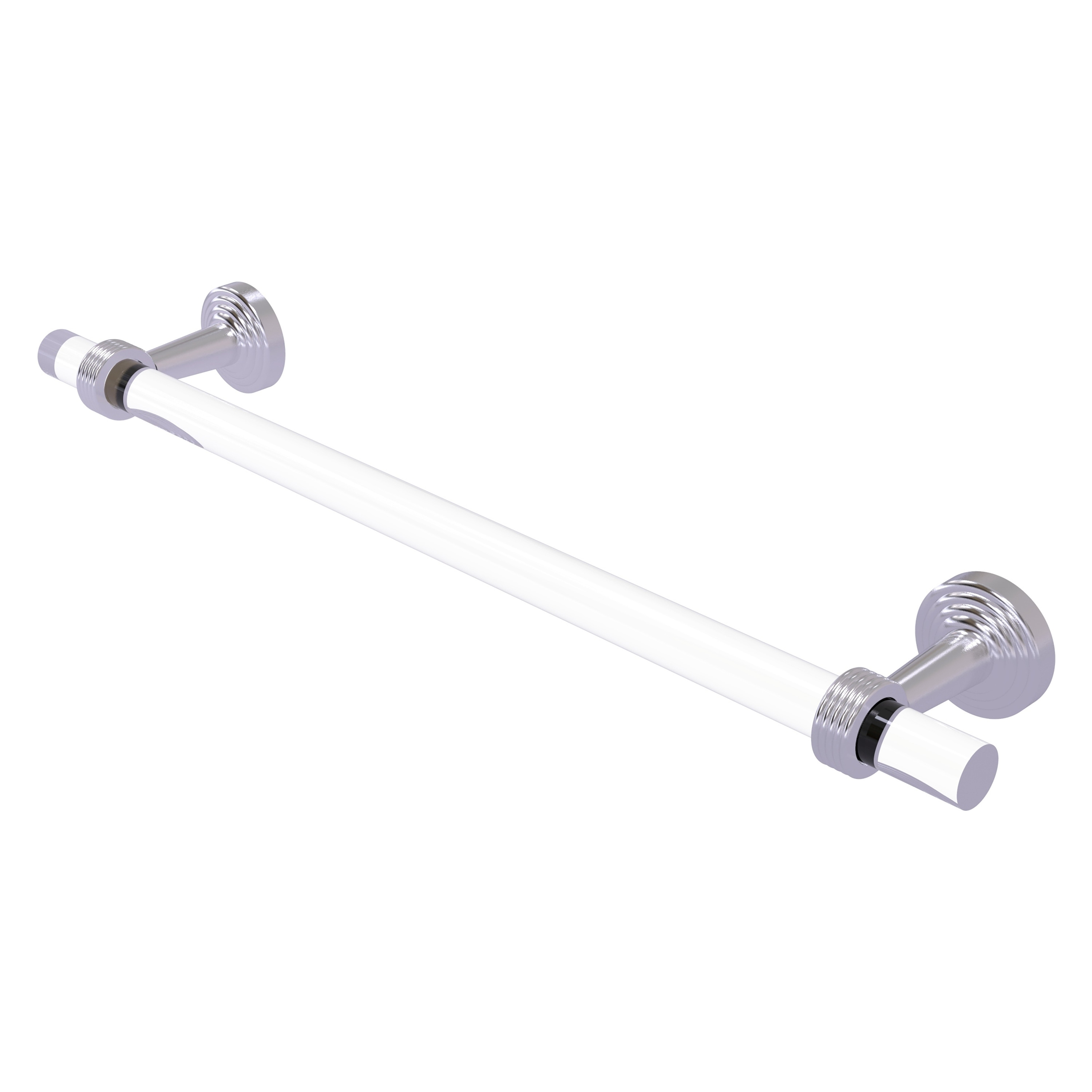 Allied Brass PB-41G-30-SCH Pacific Beach 30-in Satin Chrome Wall mount Single Towel Bar