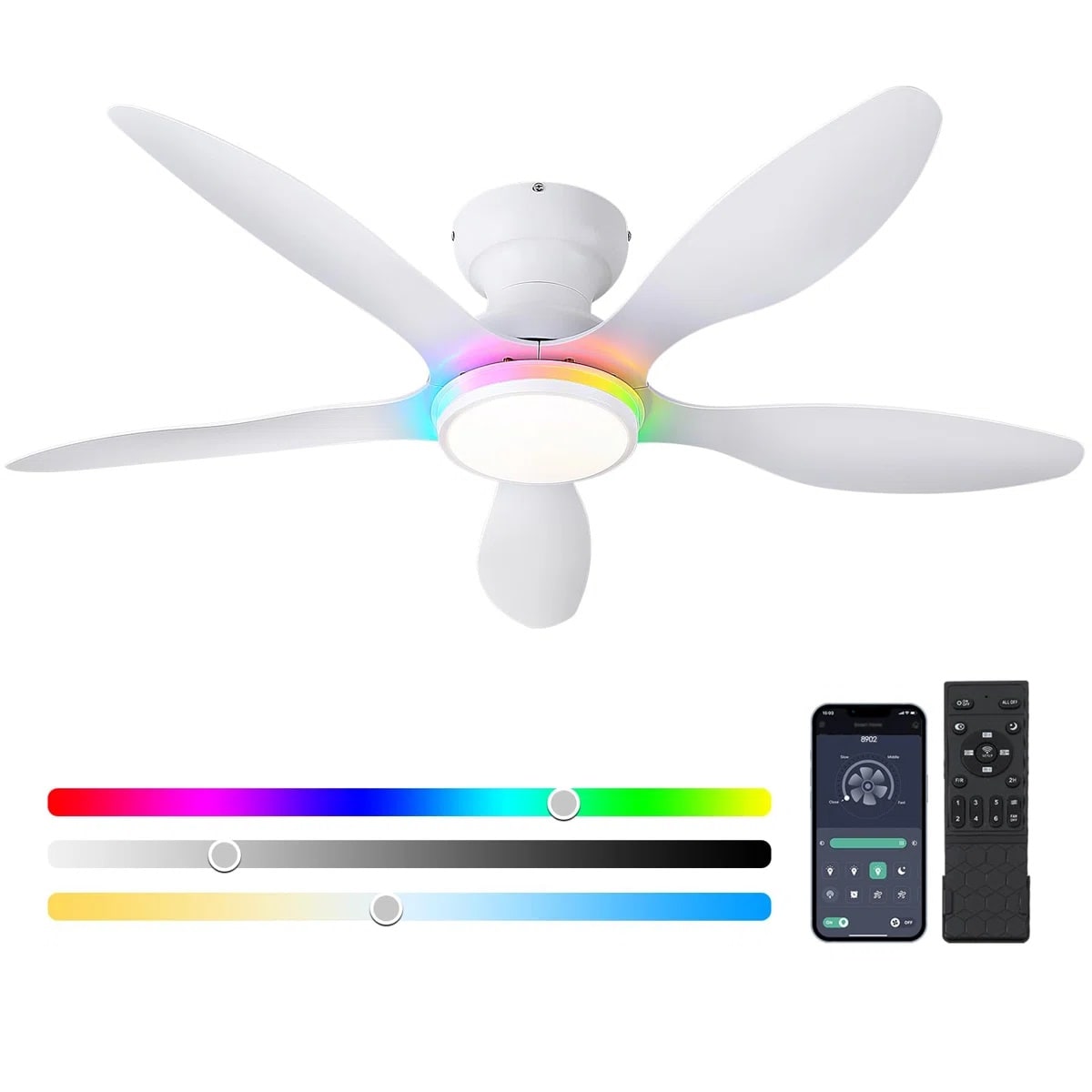 Kviflon LS8901-48BKRGB Ceiling-Fans - View #4