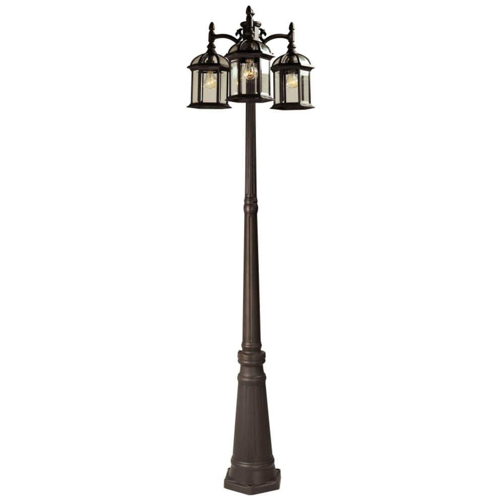 Portfolio 4181-3RT 79-in H Rust Hardwired Incandescent Post Light