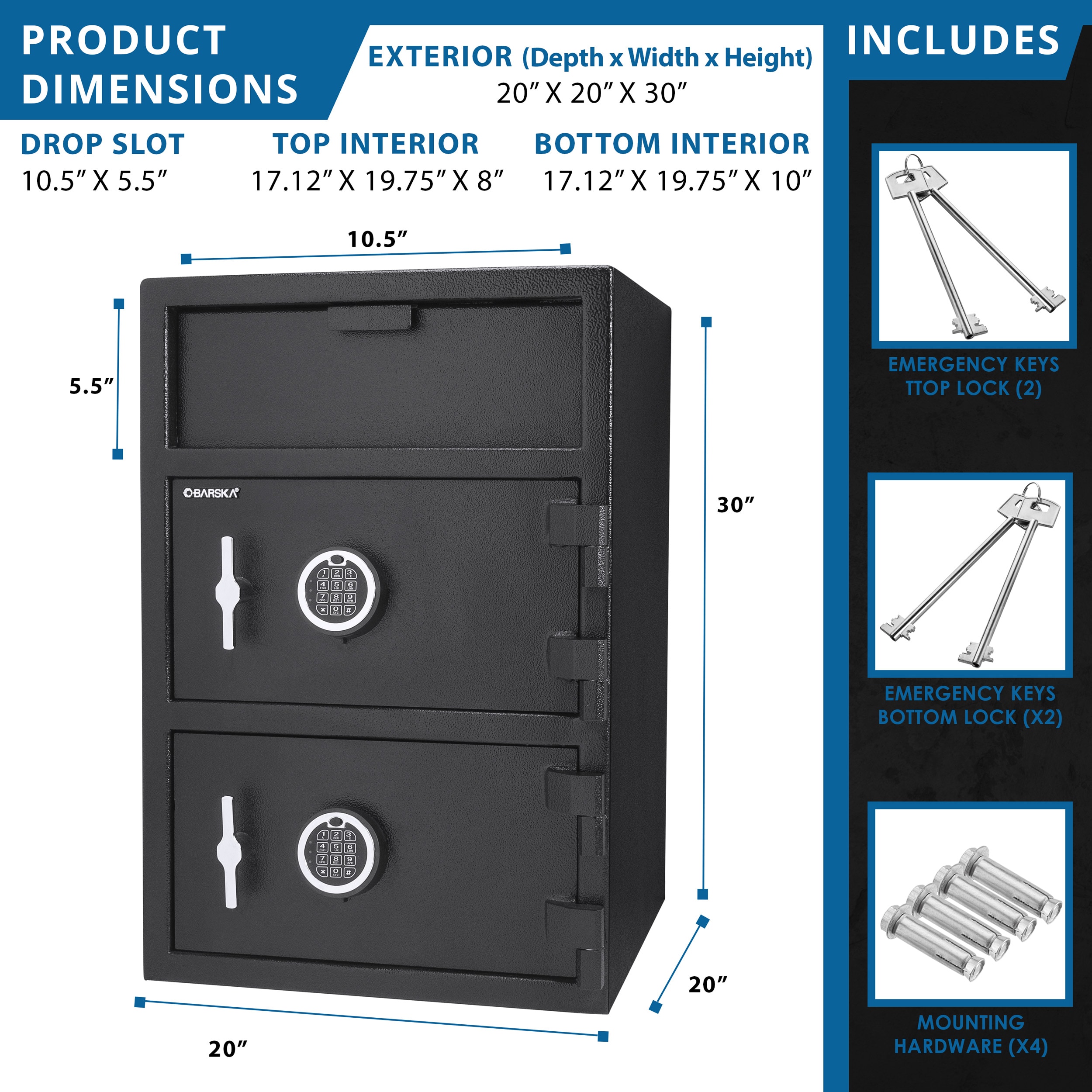 LOVMOR SF-Y-B2734P254820 Cash-Check-Safes - View #5
