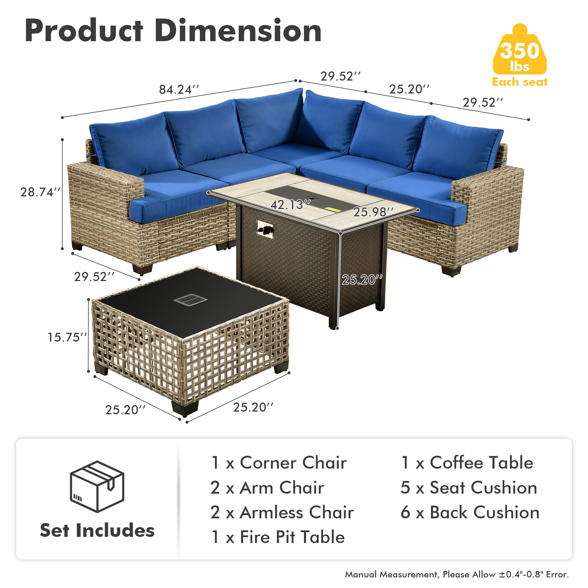 Ovios RFPTS700 Patio-Conversation-Sets - View #7