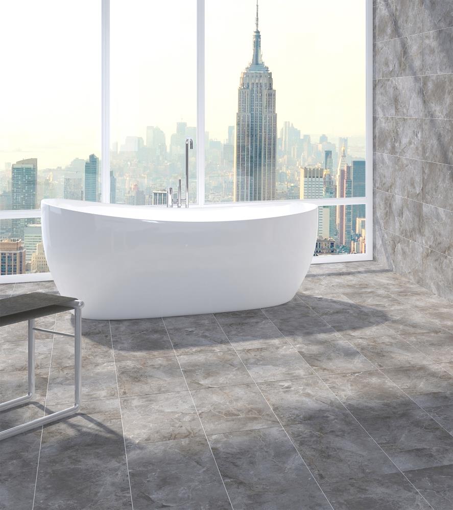 Floors 2000 - Marbles 12 in. x 24 in. Porcelain Tile - Grey Matte