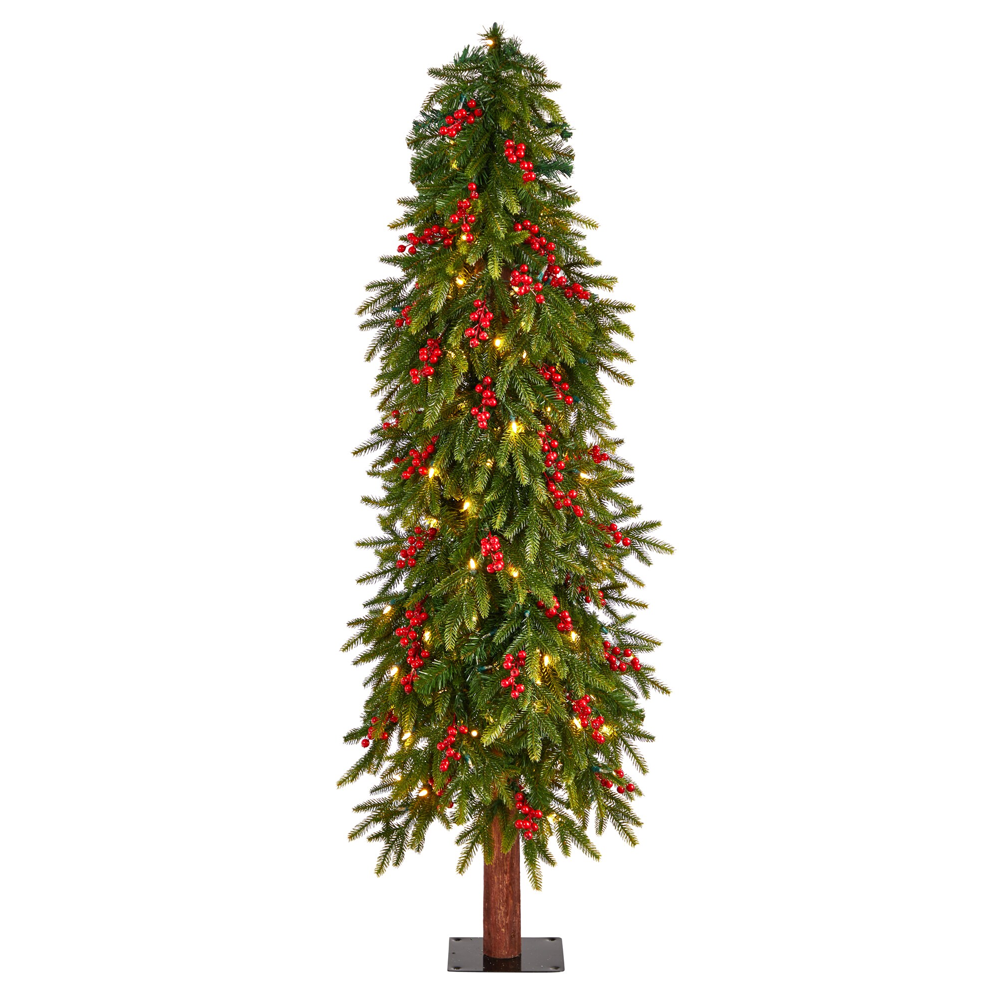 Nearly Natural T3300 5-ft Douglas Fir Pre-lit Artificial Christmas Tree with Multicolor LED Lights