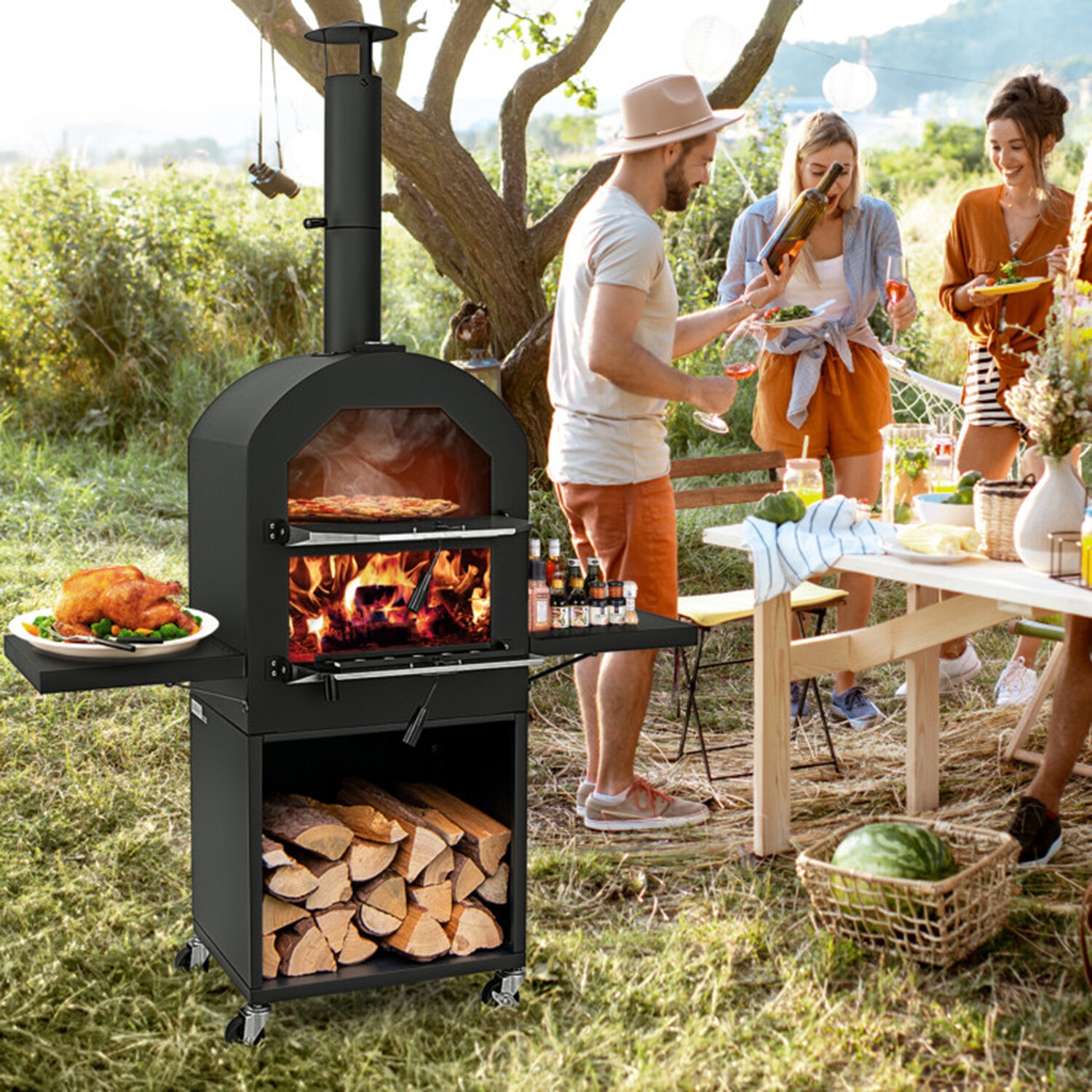 Mondawe MO-17373P Outdoor-Pizza-Ovens - Thumbnail View #2