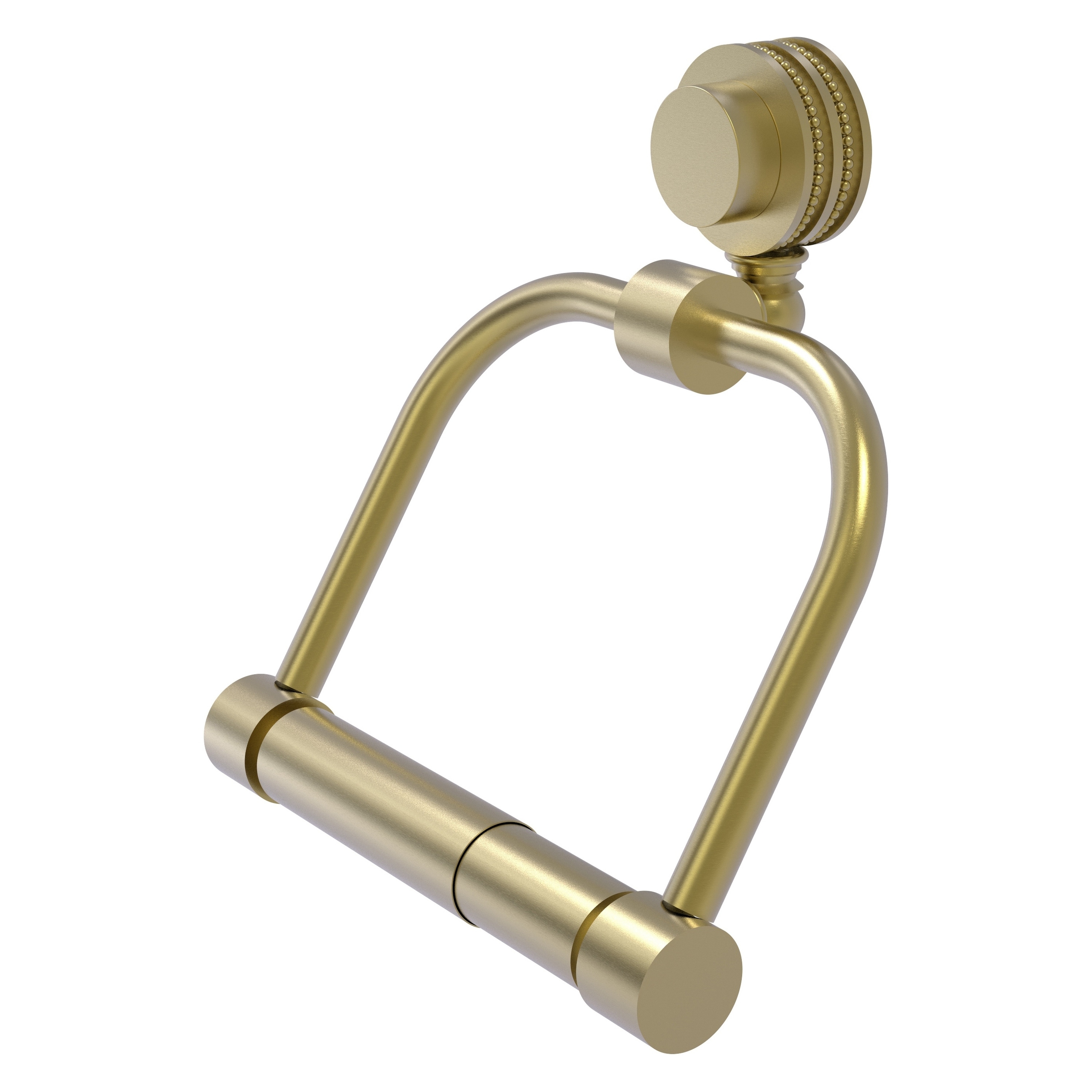 Allied Brass 424D-SBR Venus Satin Brass Wall mount Double post Toilet Paper Holder 1 -Rolls with Storage
