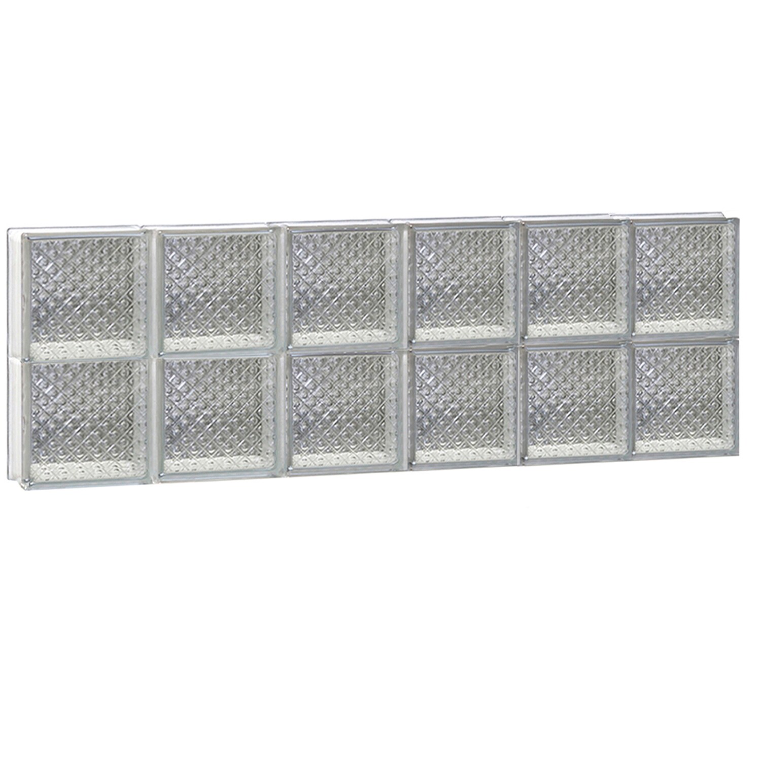 REDI2SET S4816DP Diamond Glass 46-1/2-in x 15-1/2-in Frameless Replacement Glass Block Window