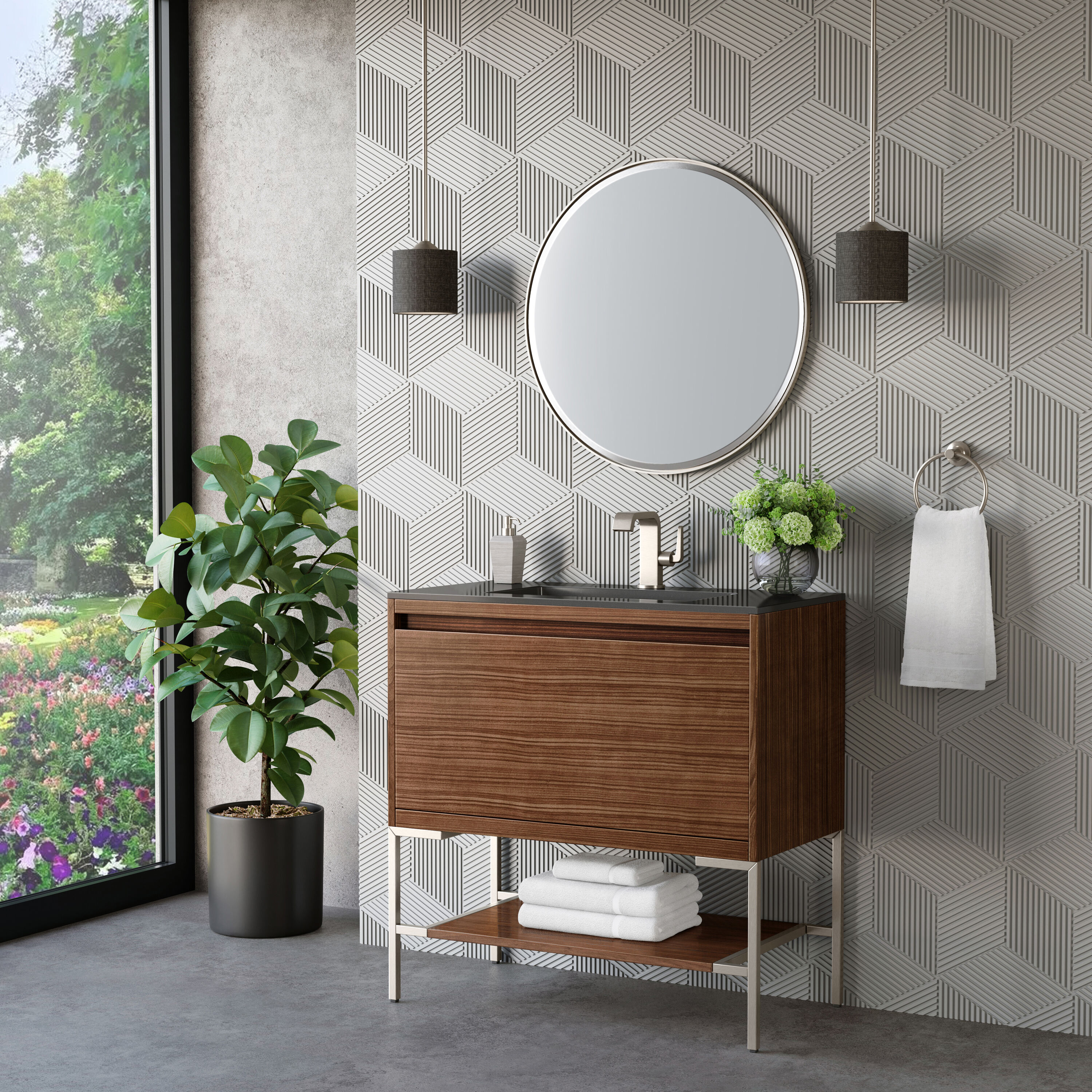 James Martin Vanities 805-V35.4-W-BN-CH Bath-Vanity-Combo - View #4