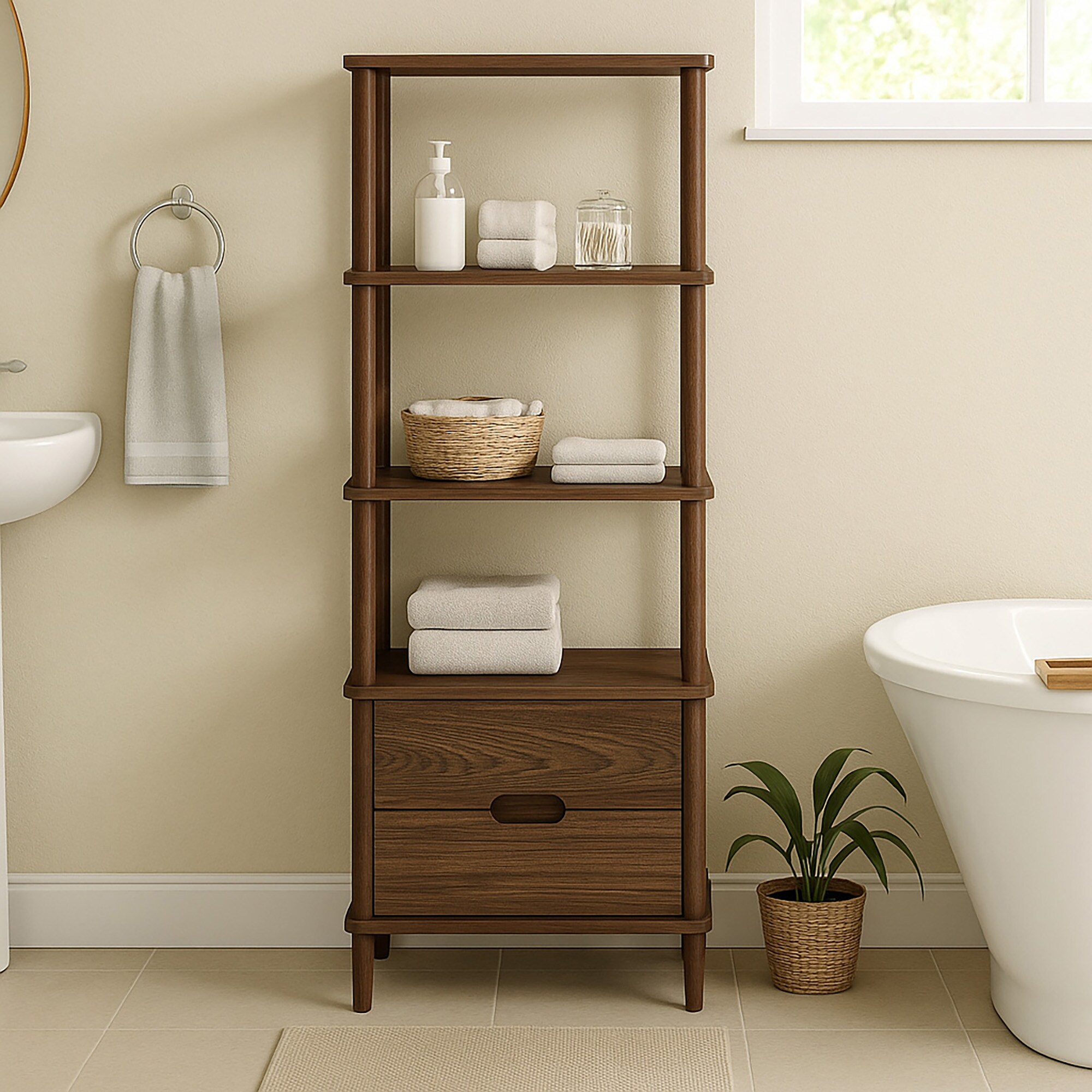 Teamson Home ELG-913WA Bathroom-Wall-Cabinets - View #2