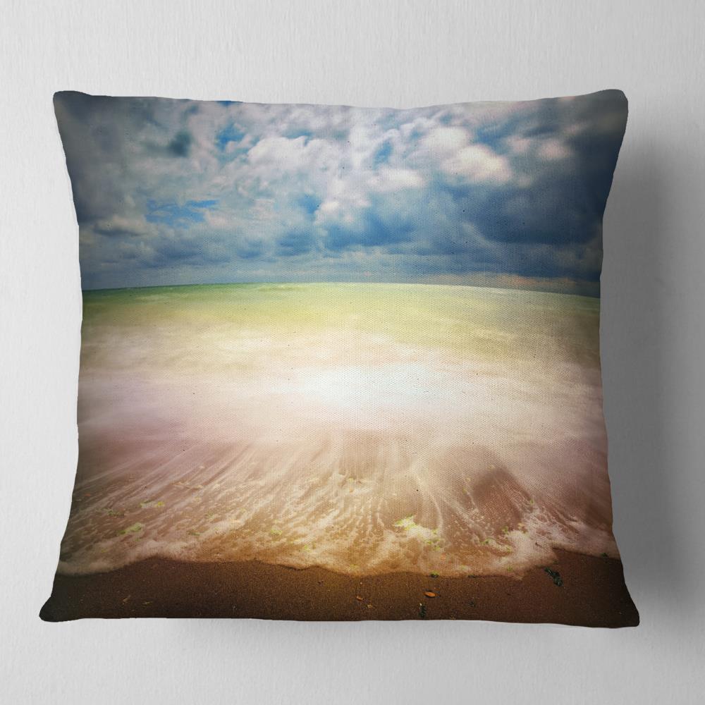Designart CU10740-16-16 16-in x 16-in Blue Indoor Decorative Pillow