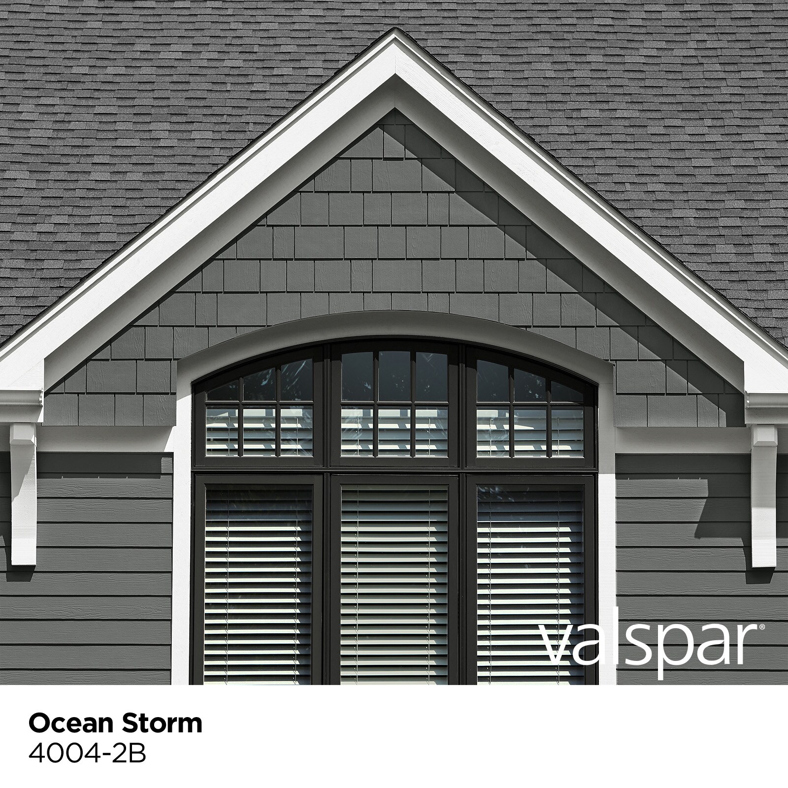 Valspar Pro Storm Coat Satin Ocean Storm 40042b Latex Exterior Paint (5Gallon) at