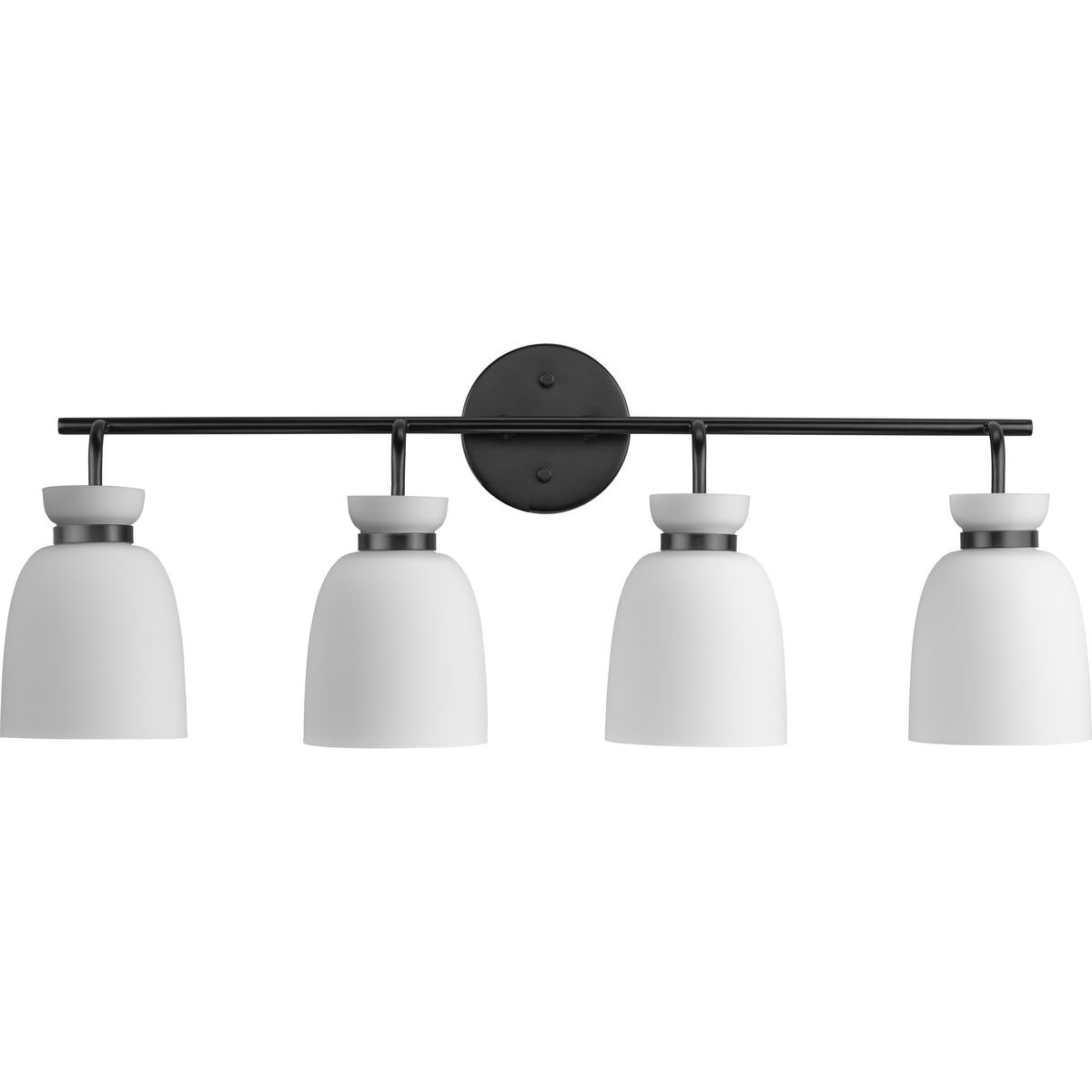 Progress Lighting P300487-31M Lexie 30-in 4 -Light Matte Black Modern/contemporary Vanity light