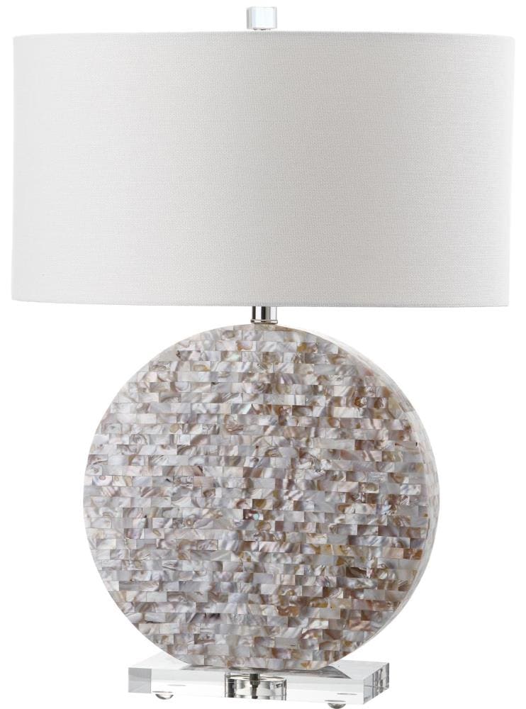 Safavieh LIT4295A Lindsey 26.5-in Cream Rotary Socket Table Lamp with Fabric Shade