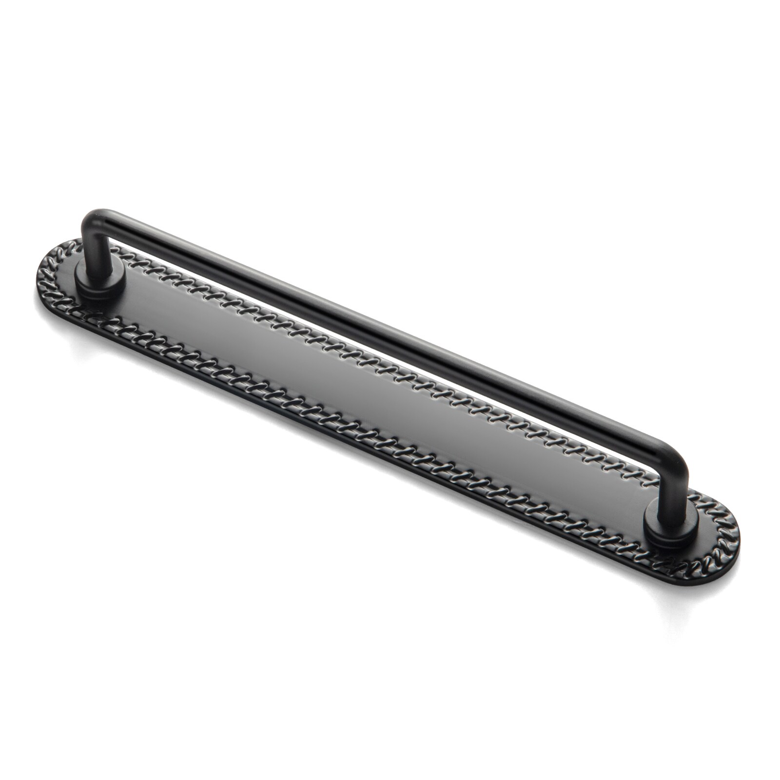 Miaokesen - 7-9/16-in , 192mm Center to Center Matte Black Cylindrical Bar Drawer Pull 2 -Pack
