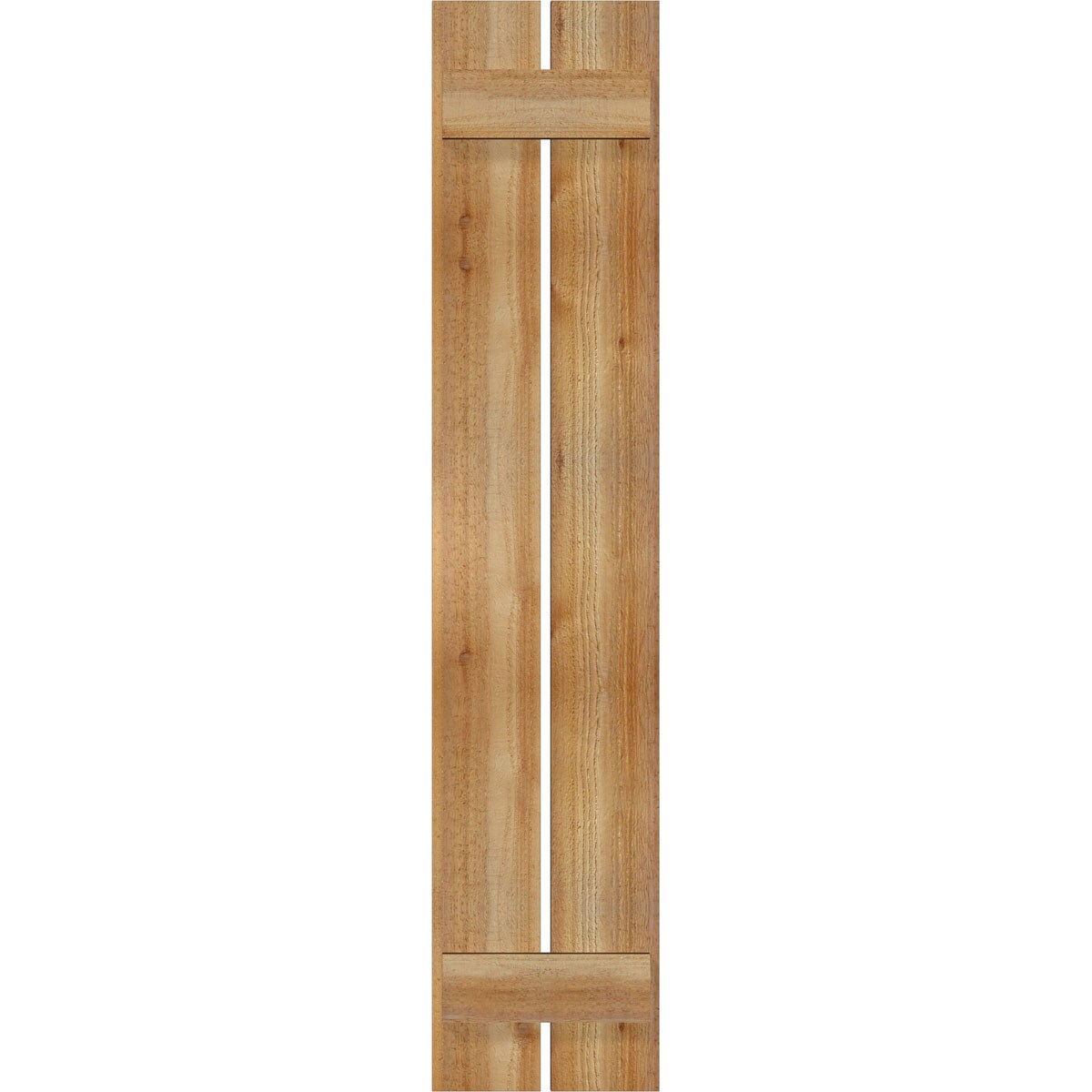 Ekena Millwork RBS06S11X054RWR 11.25-in W x 54-in H Unfinished Paintable/Stainable Board and batten Spaced Wood Exterior Shutters ( 2 -Pack )