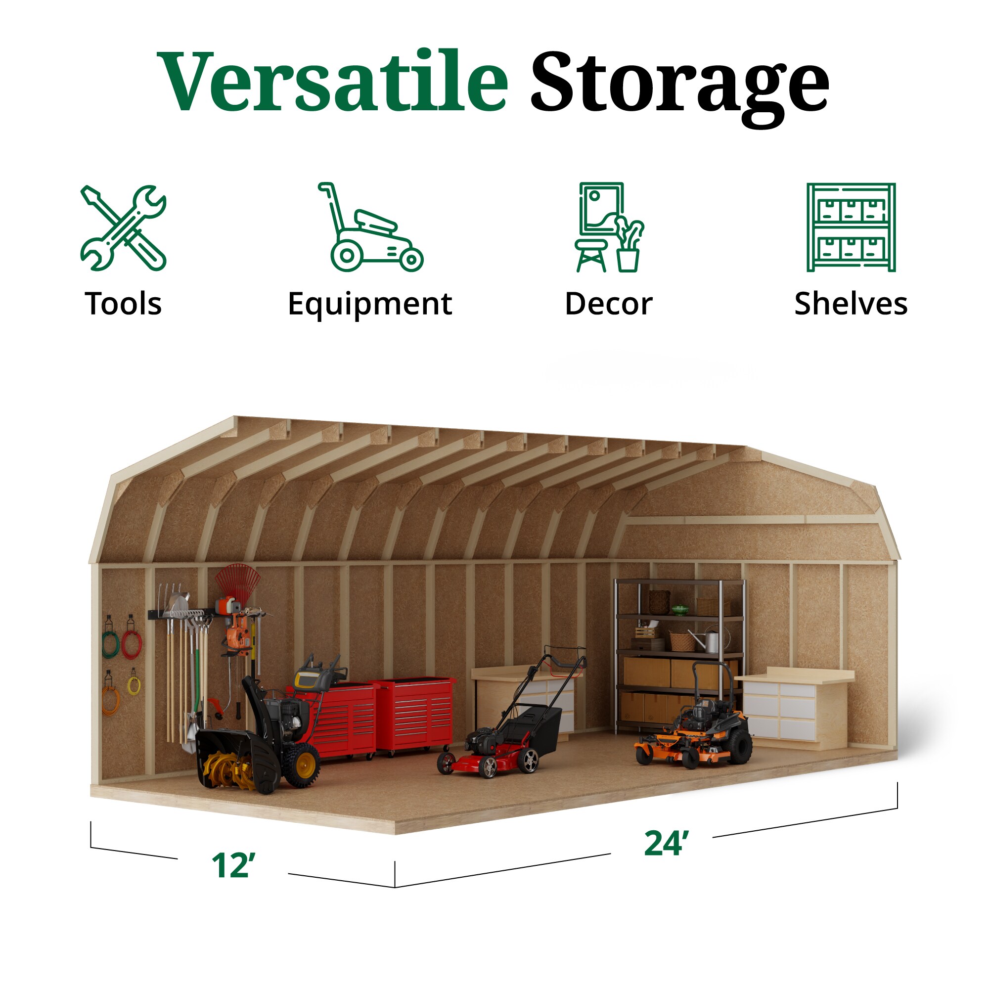 Little Cottage Co 12X24 VGB-6-PC-FK Wood-Storage-Buildings - View #5