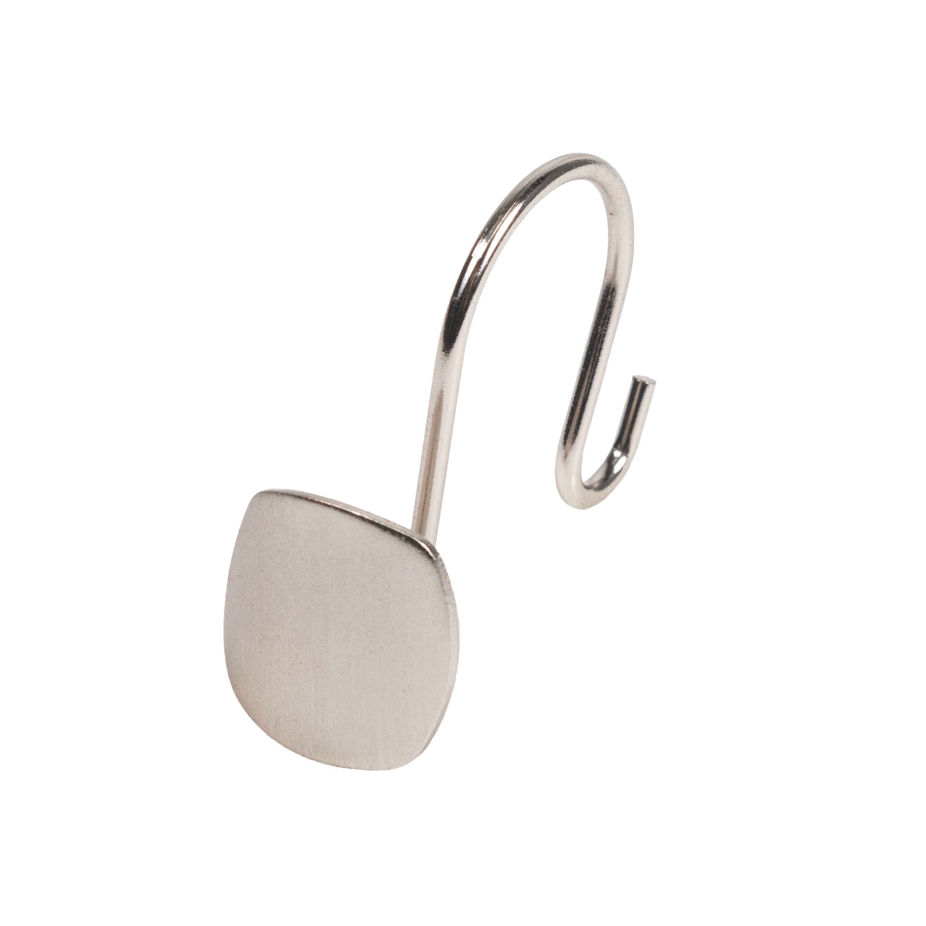 Kenney KN62103 Brushed Nickel Steel Single Shower Curtain Hooks 12 -Pack