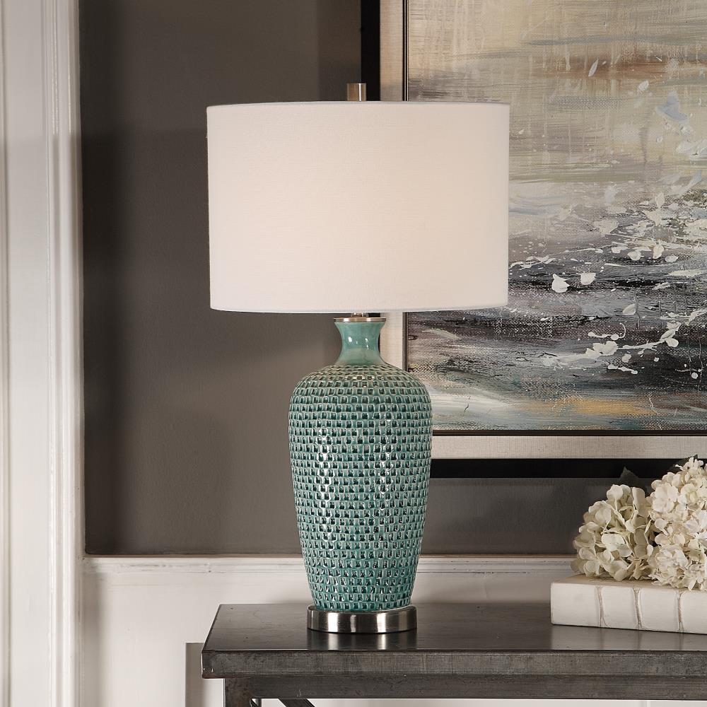 Global Direct 27.25-in 3-way Table Lamp with Linen Shade at Lowes.com