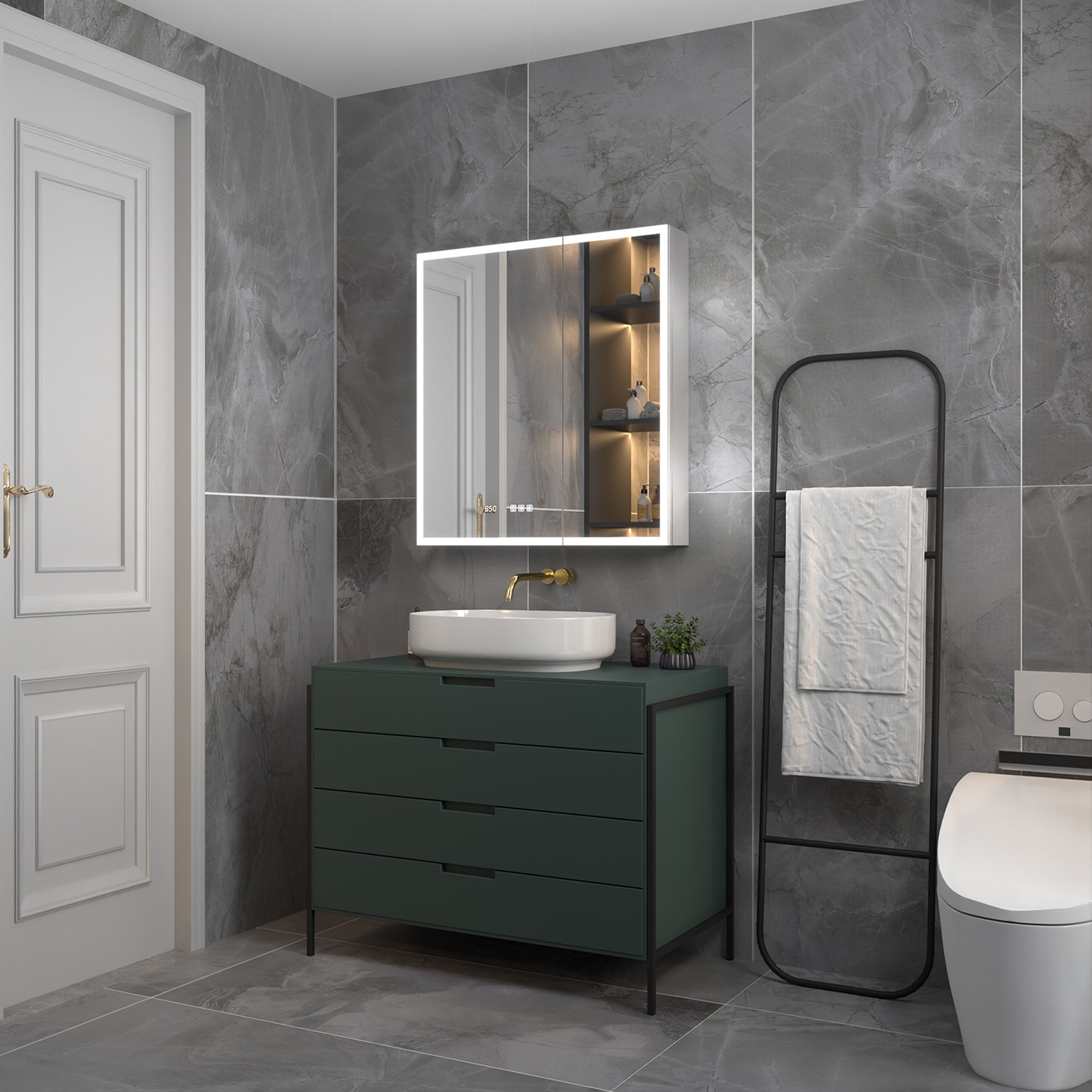 ExBrite EBMC3630V3DB Bathroom-Medicine-Cabinets - View #2