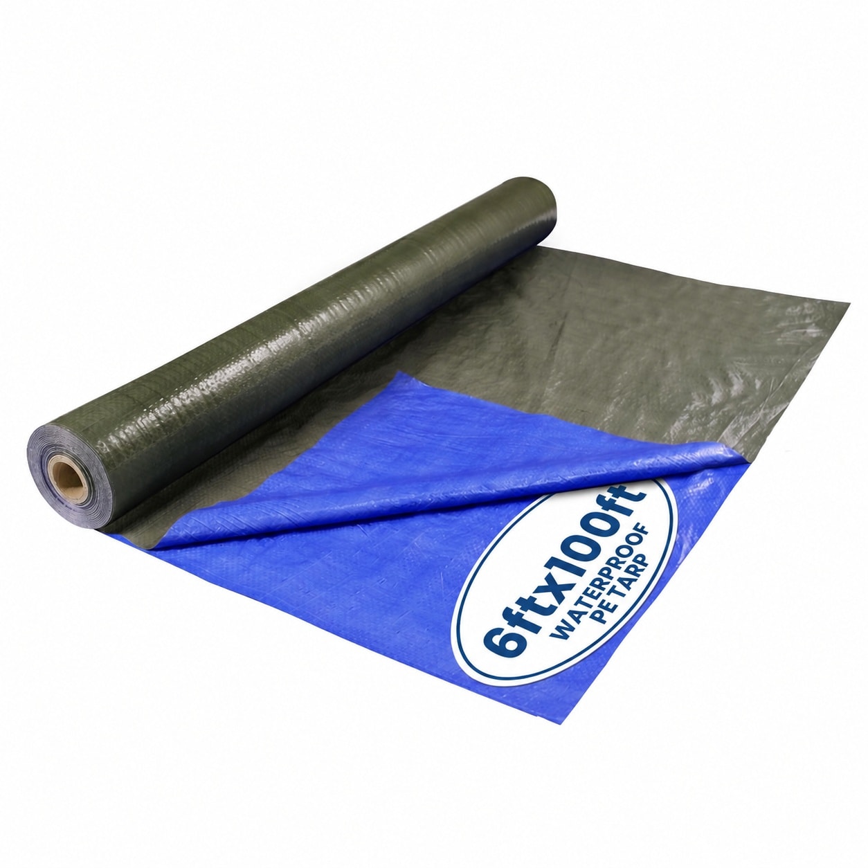 Yichuhaoxi  6x100 Feet Tarp Roll 5mil Waterproof Tarps polyethylene Multipurpose Tarp Cover Dustproof Tear Resistant for Decoration Painting Home