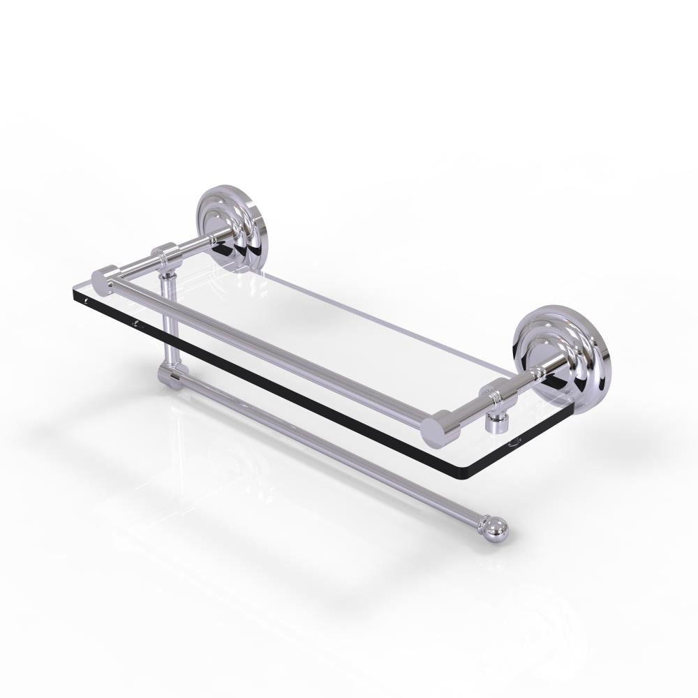 Allied Brass PQN-1PT/16-GAL-PC Prestige Que New Polished Chrome Wall mount Bathroom Shelf ( 16-in x 5-in x 5-in )