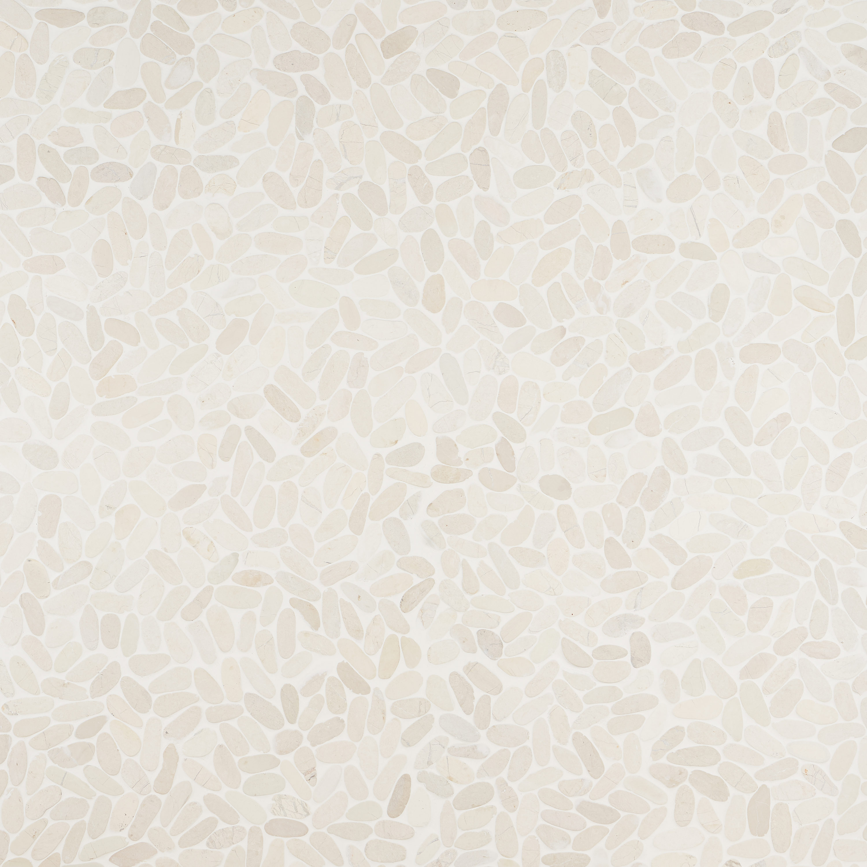 White Natural Slate Pebble Mosaic Tile for Indoor/Outdoor Use