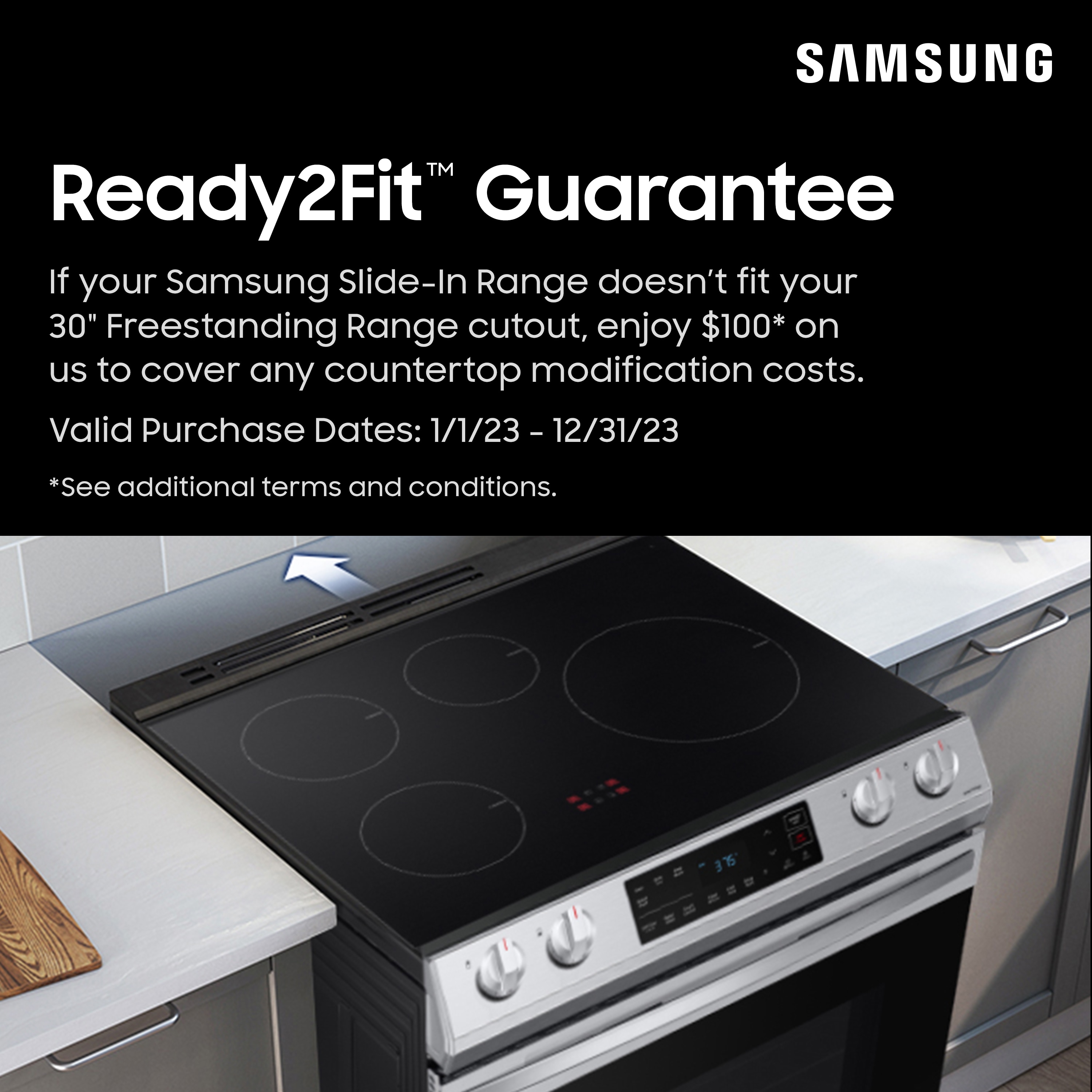 Samsung 30-in Standard 3.4-cu ft / 2.7-cu ft Self-cleaning Air Fry