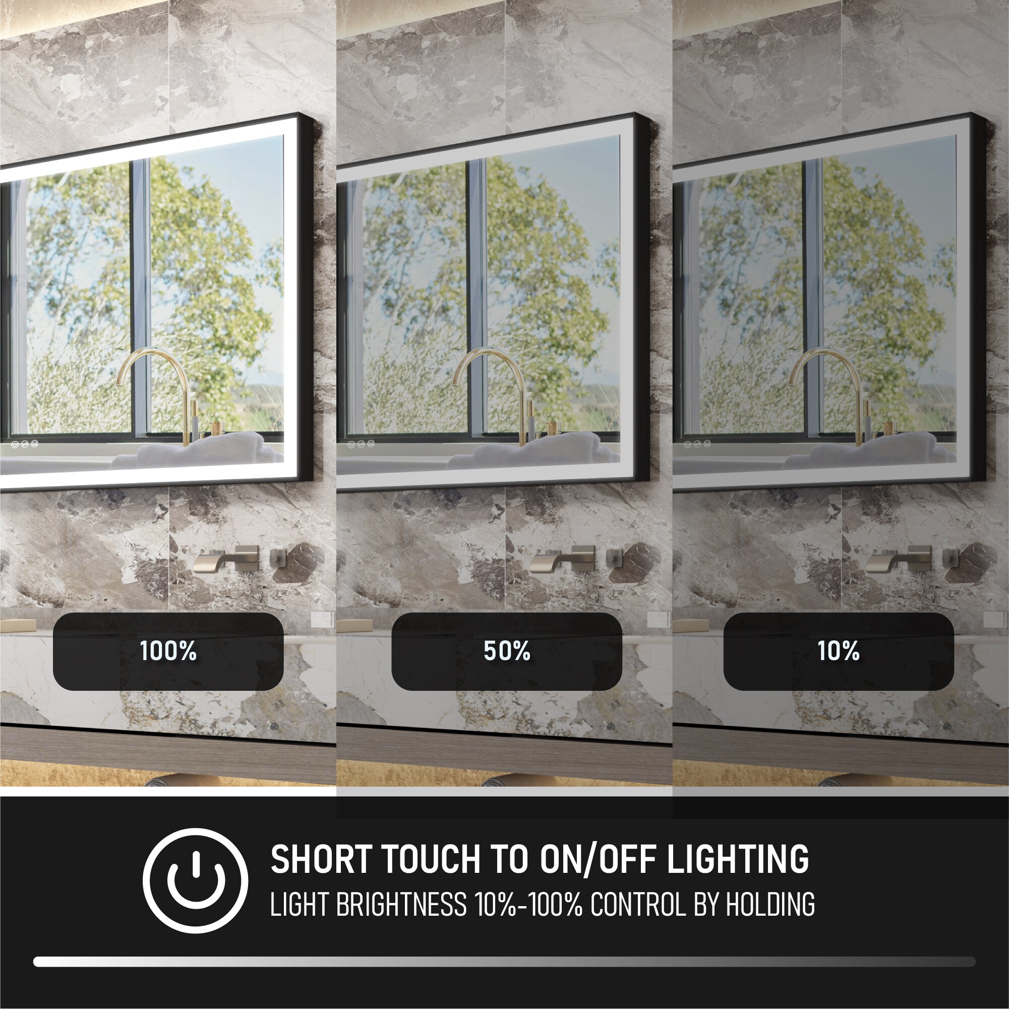 WELLFOR M1FM7236MB Framed-Bath-Mirrors - View #12