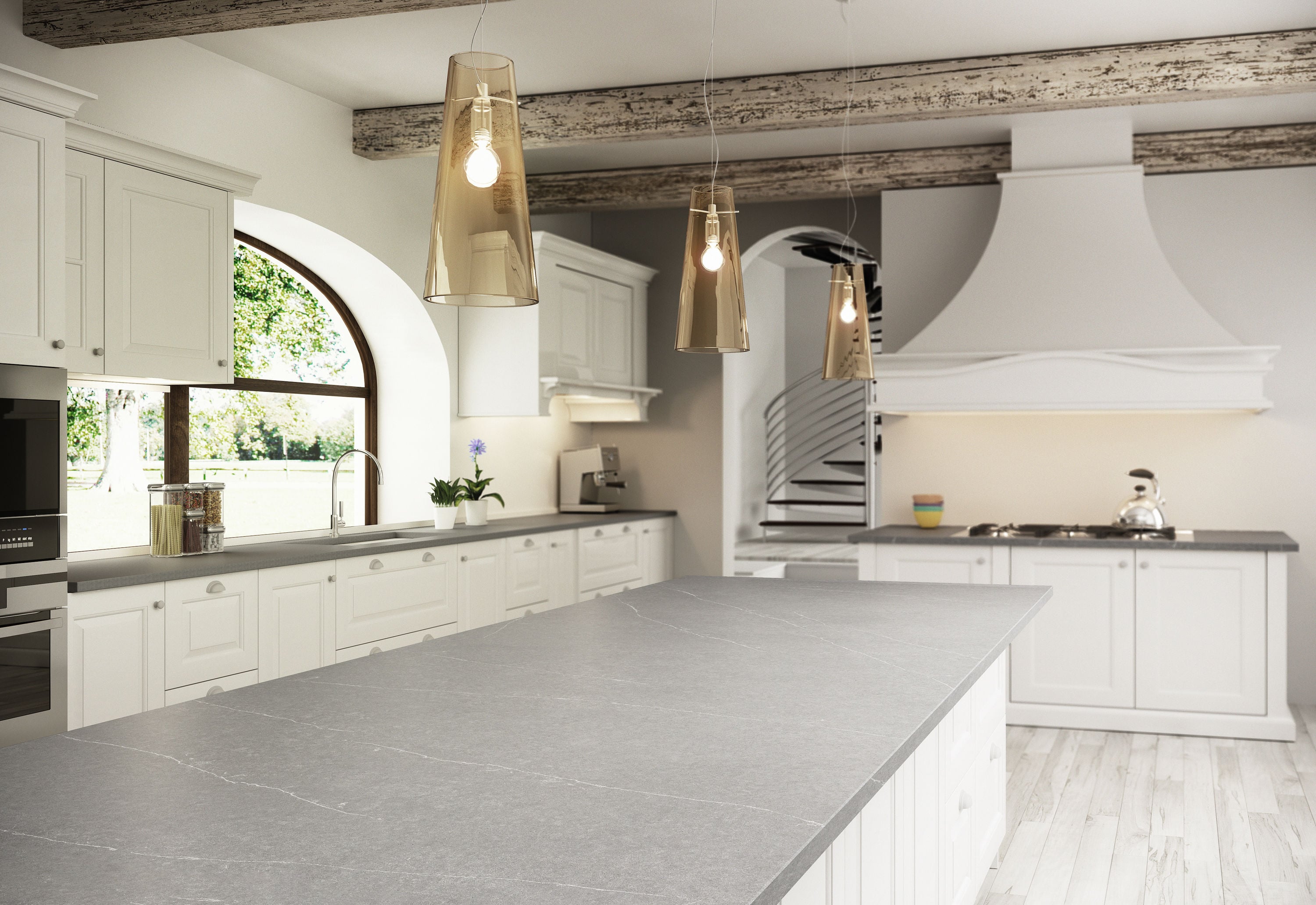 light gray kitchen countertops