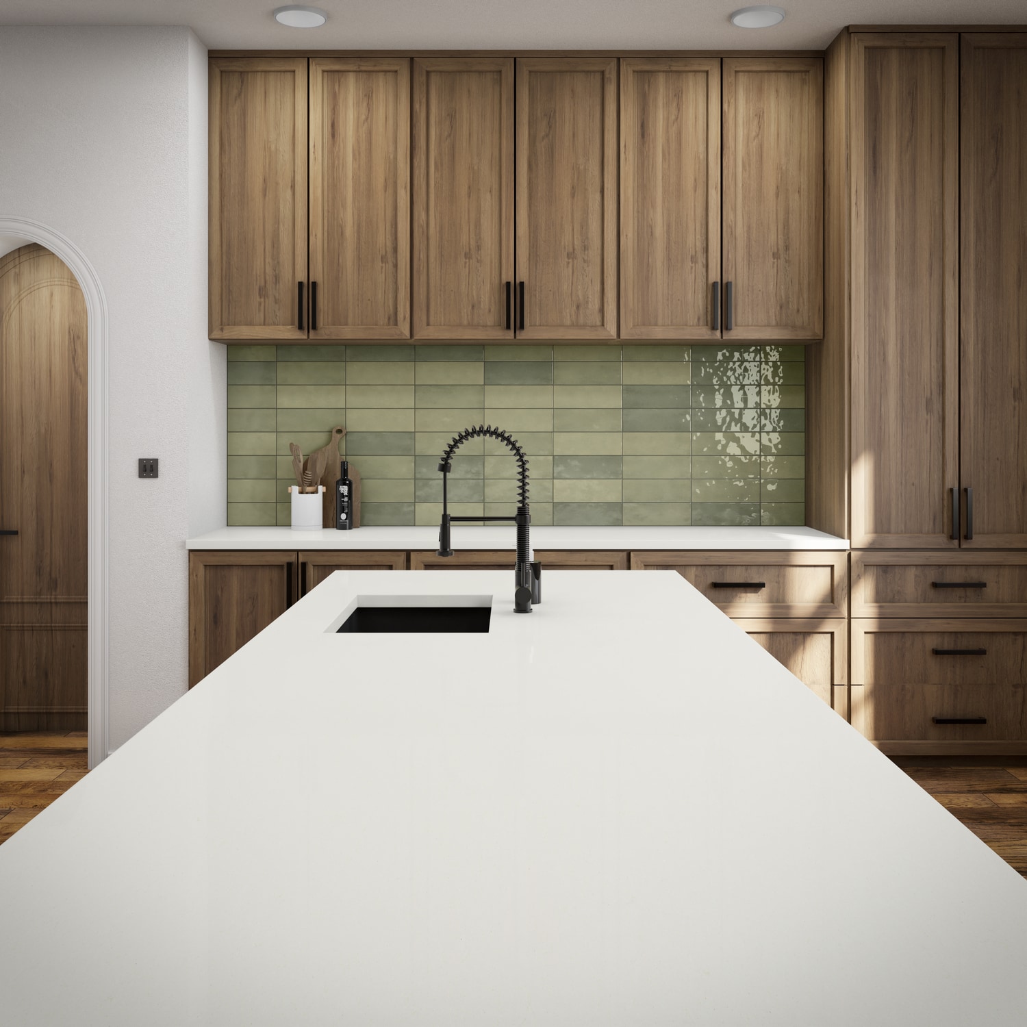 allen + roth Coronado White Quartz White Kitchen Countertop SAMPLE