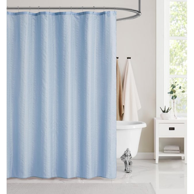 Polyester Blue Solid Shower Curtain, Solid Blue Shower Curtains