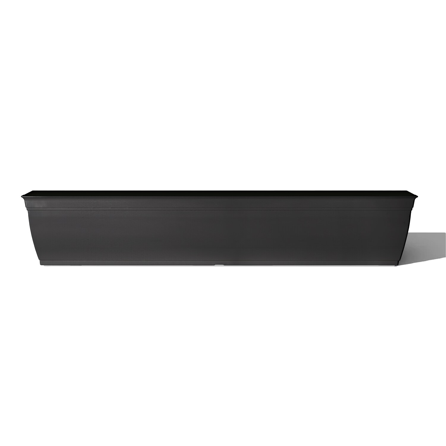 Style Selections Rectangle 35.51-in W x 6.02-in H x Black Recycled plastic Indoor/Outdoor Window box