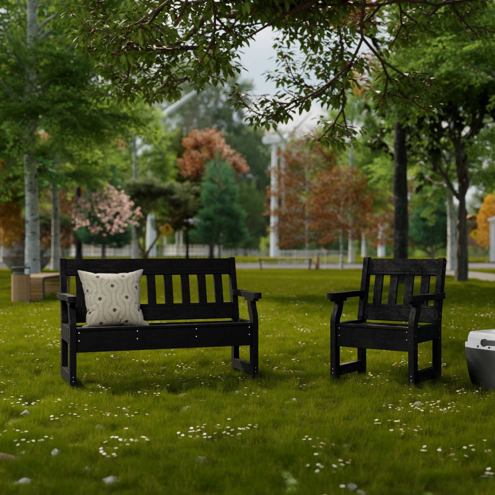 Wildridge LCC-124-BK benches - View #2