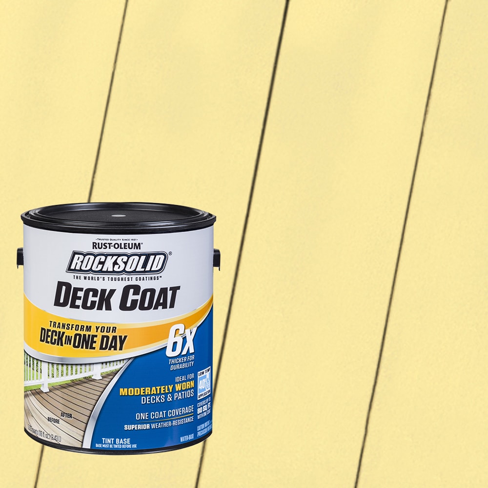Rust-Oleum 319640T RockSolid 6X Deck Coat Pre-Tinted Hacienda Solid Exterior Wood Stain and Sealer in One ( 1-gallon )