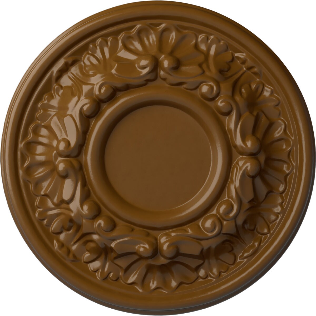 Ekena Millwork CM07ODSTF Odessa 7.5-in W x 7.5-in L Painted Smokey Topaz Polyurethane Whole Ceiling Medallion