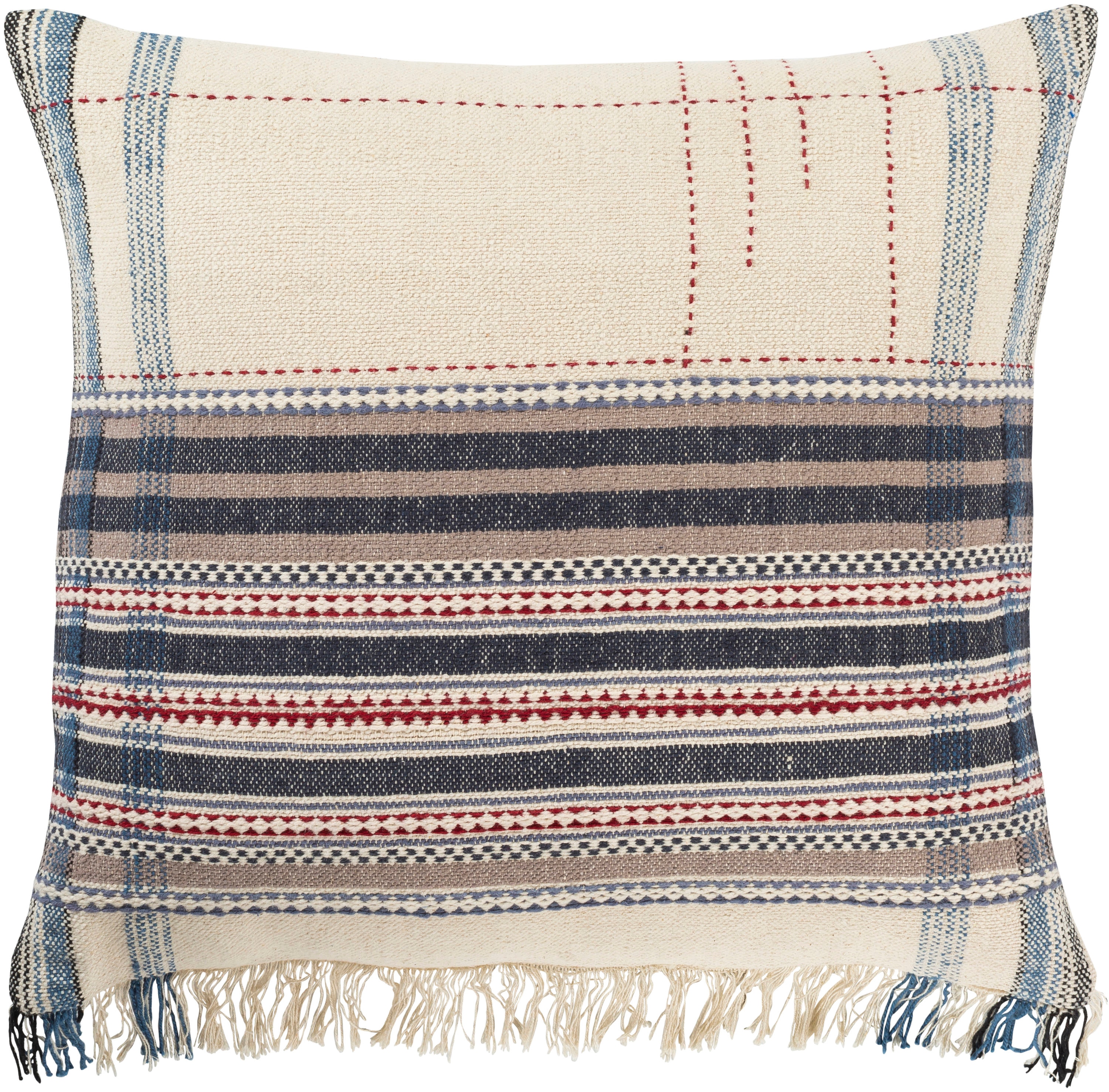 Surya DSG003-2020D Dashing 20-in x 20-in Navy Indoor Decorative Pillow