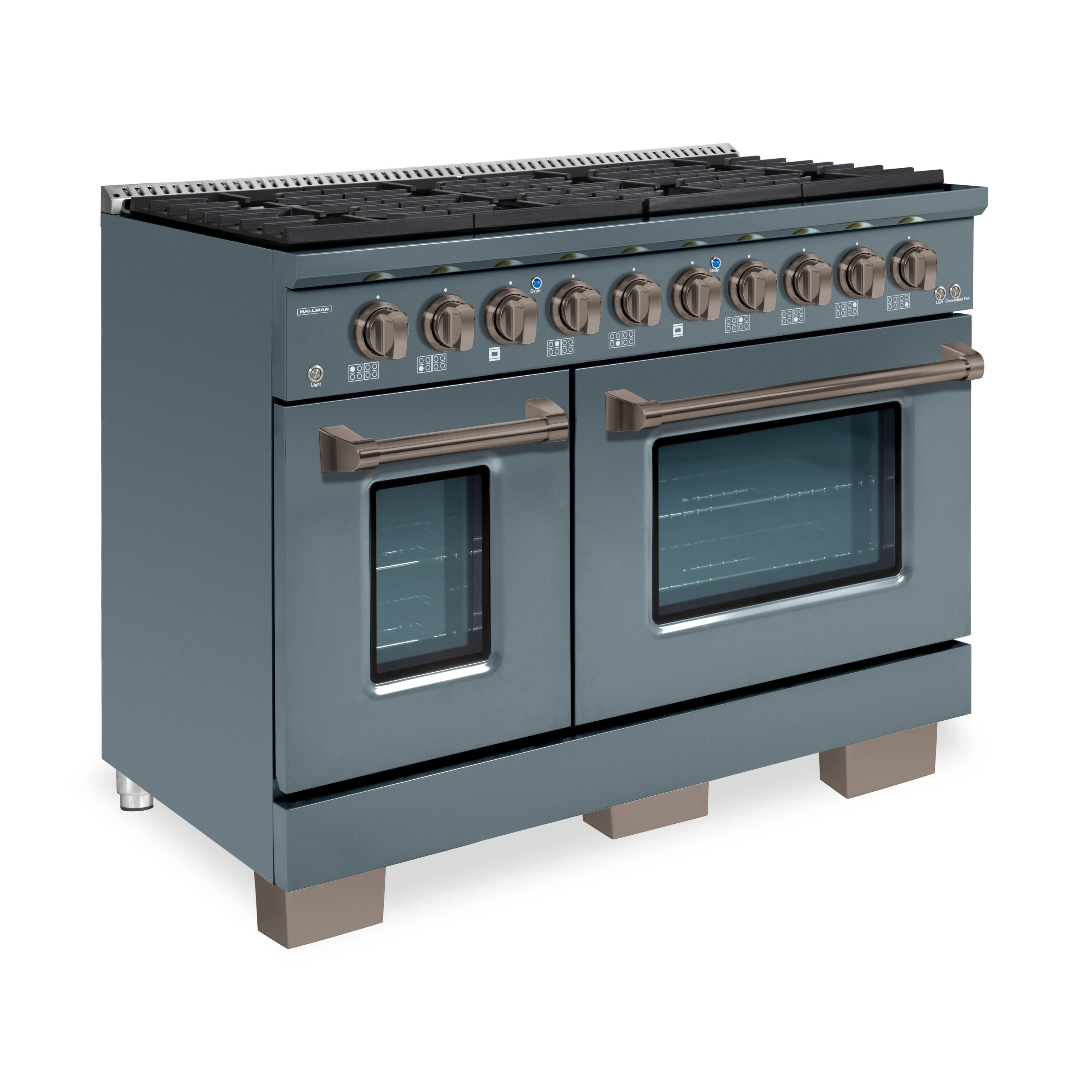 Hallman HBRG48BZGR Double-Oven-Gas-Ranges - View #3