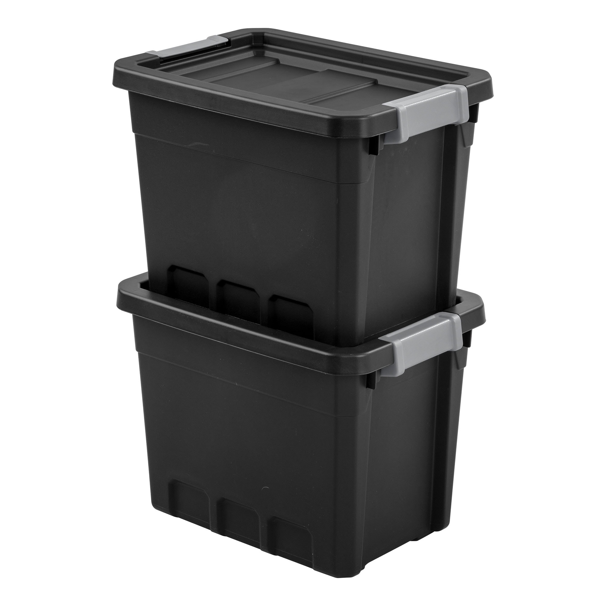 Sterilite 12-Pack Medium 7.5-Gallons (30-Quart) Black Tote with ...