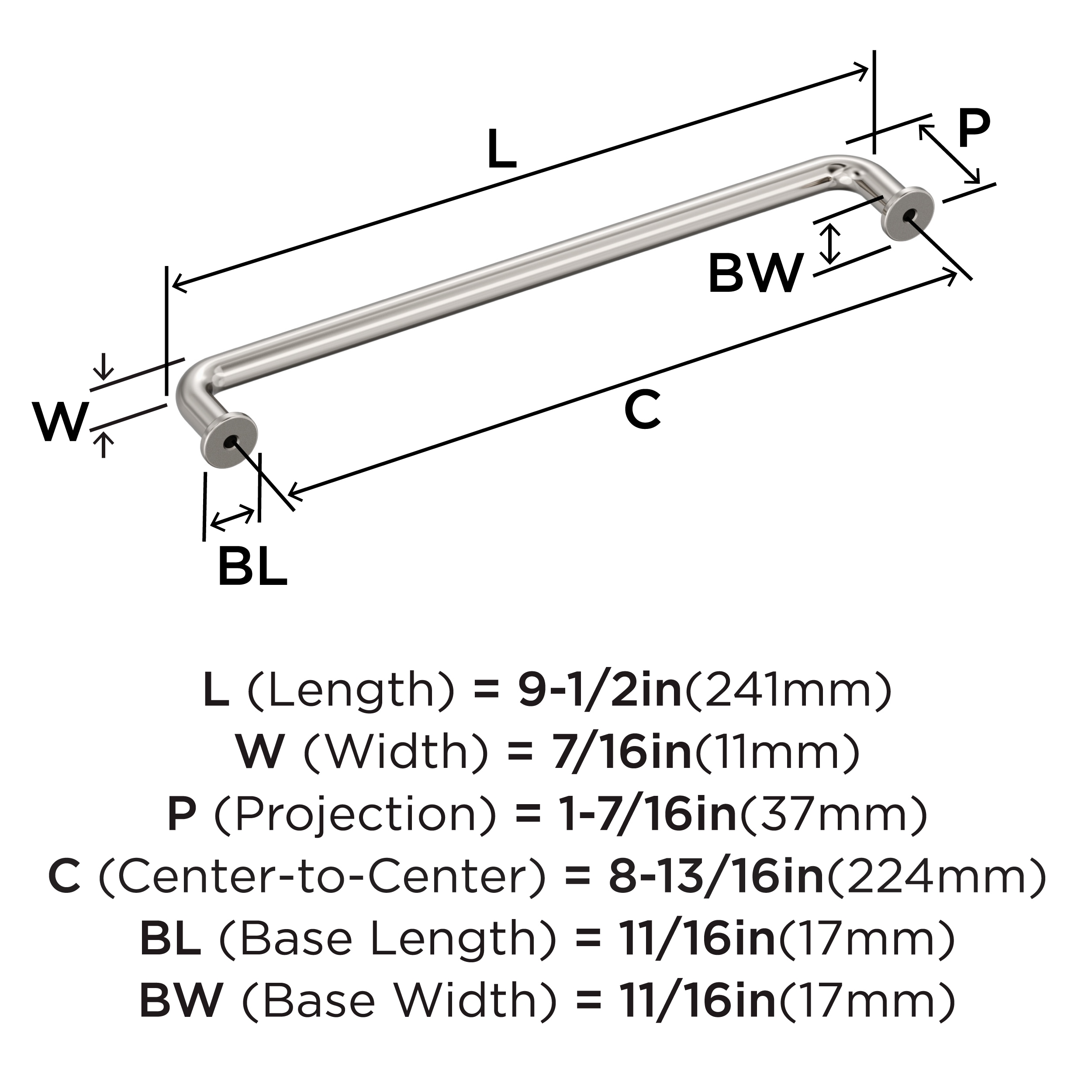Amerock BP36963PN Cabinet-Pulls - View #4