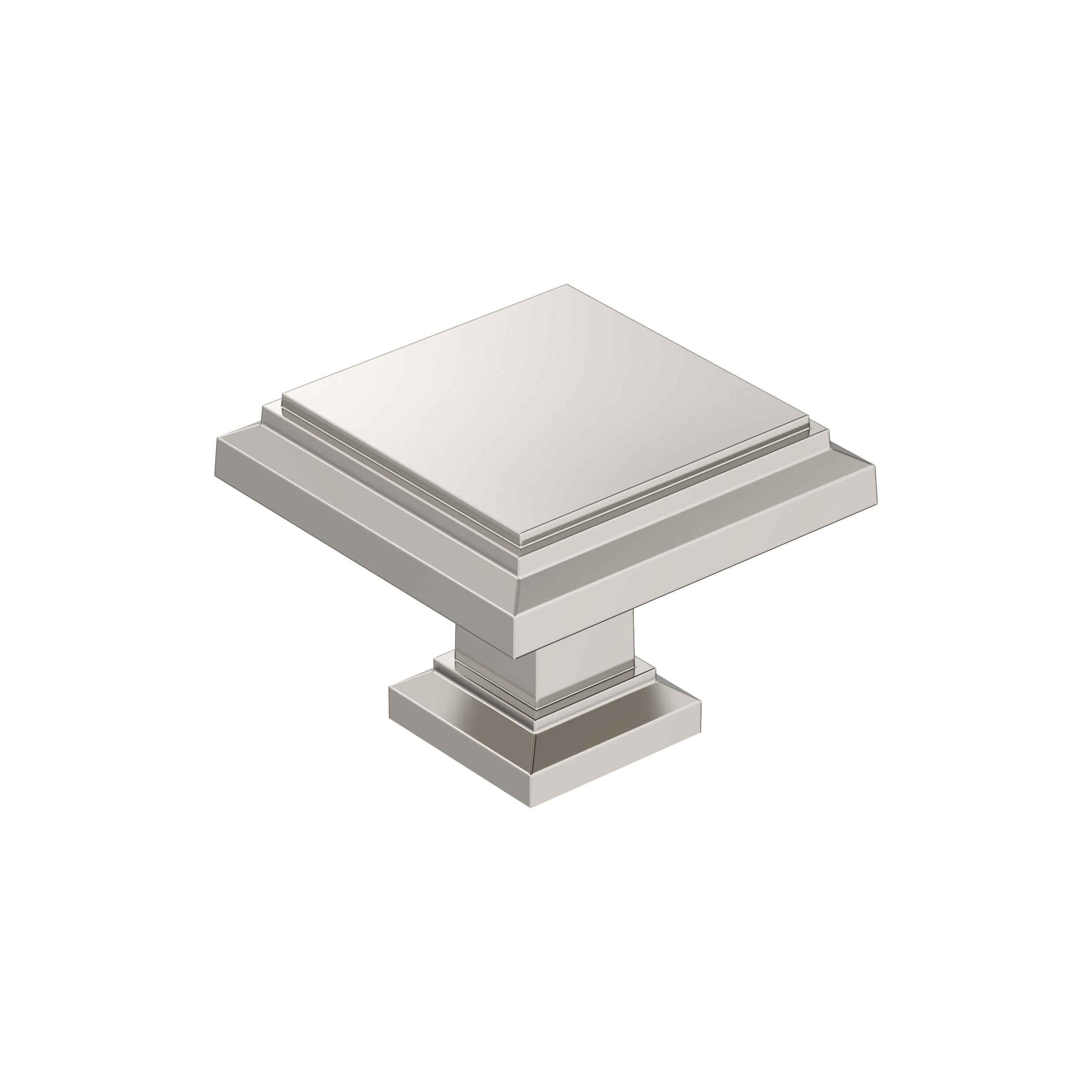 Amerock BP36758PN Appoint 1-1/4-in Polished Nickel Square Traditional Cabinet Knob