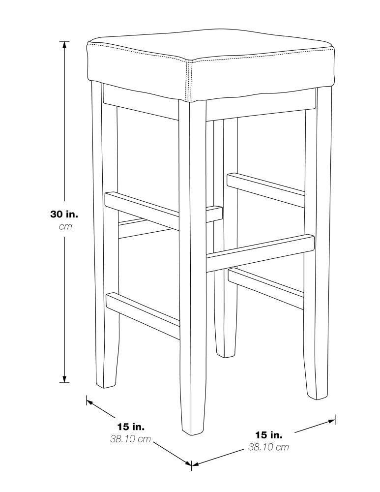 Osp Home Furnishings Espresso 30-in H Bar Height Wood Bar Stool At 