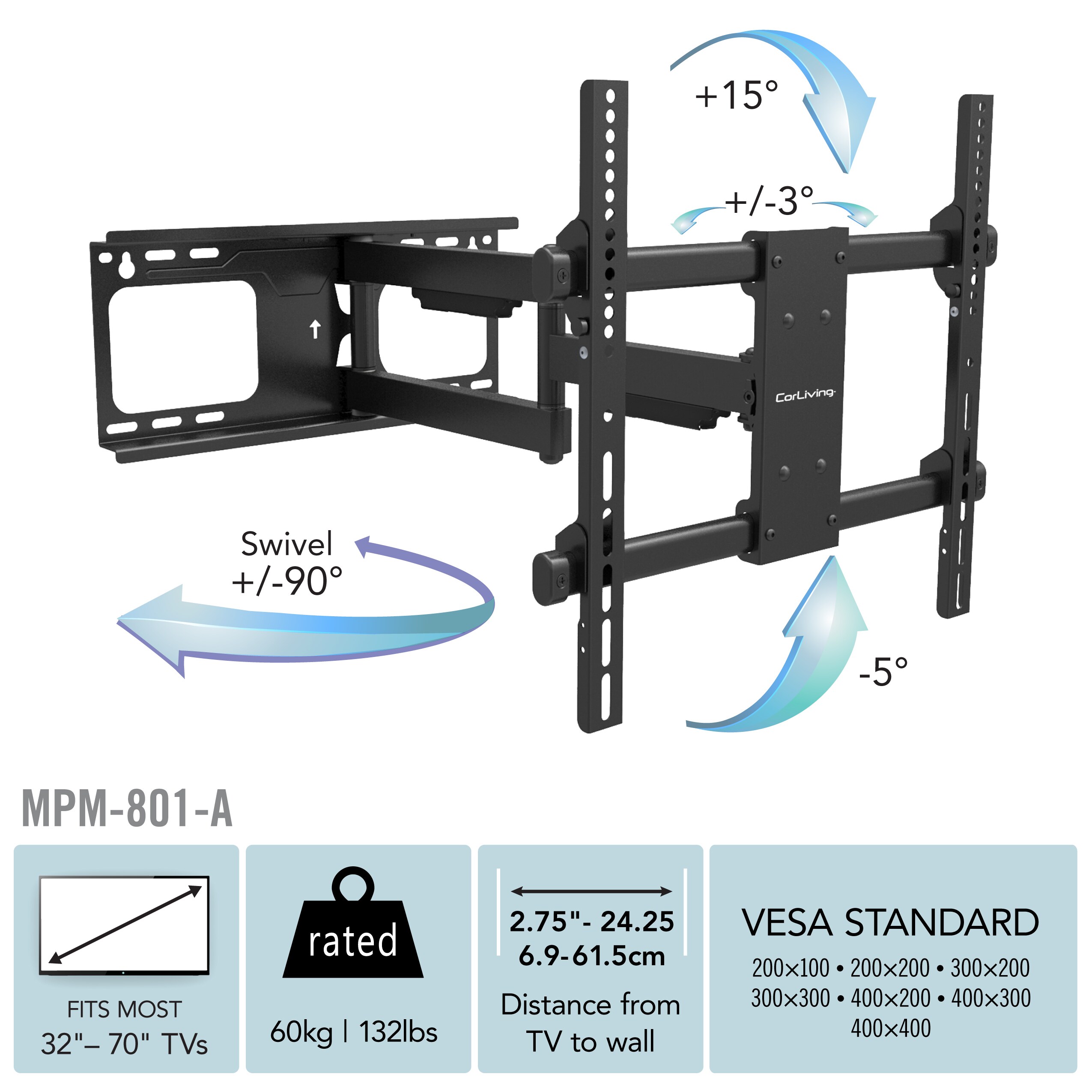 CorLiving MPM-801-A Tv-Mounts - View #3