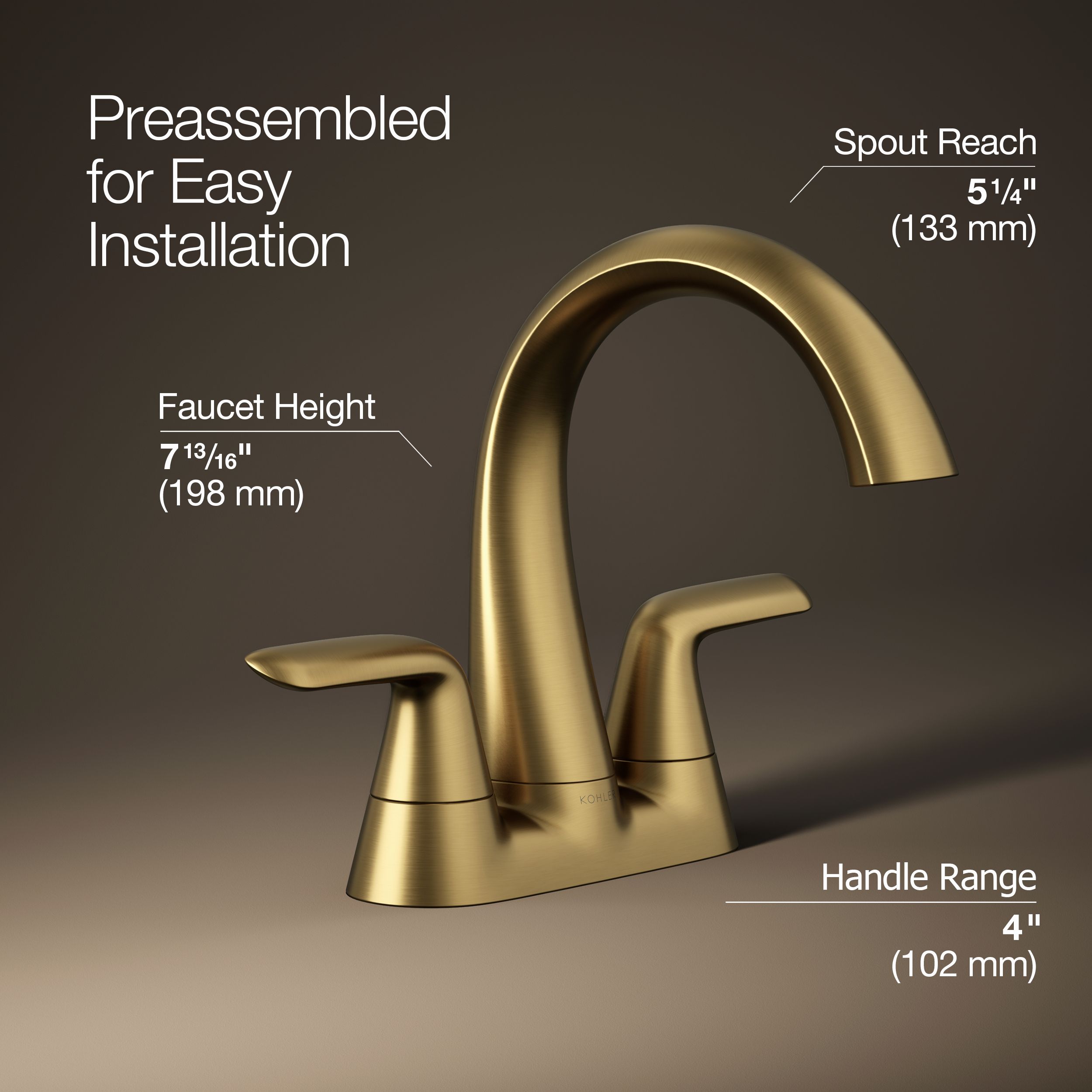 KOHLER K-R33047-4D-2MB Lavatory-Faucets - View #3