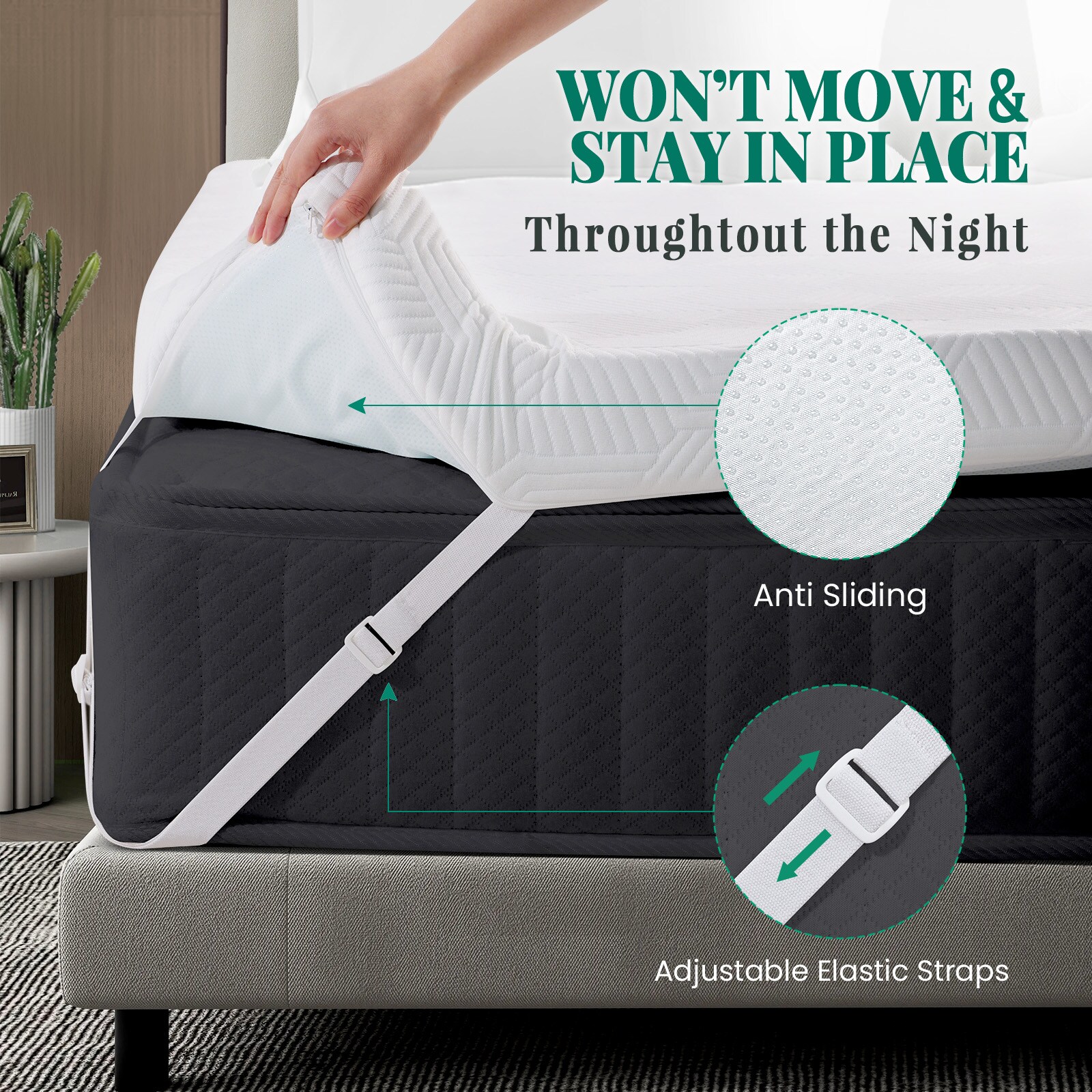 JEAREY JE-MHWKQC-WH-K Mattress-Covers - View #7