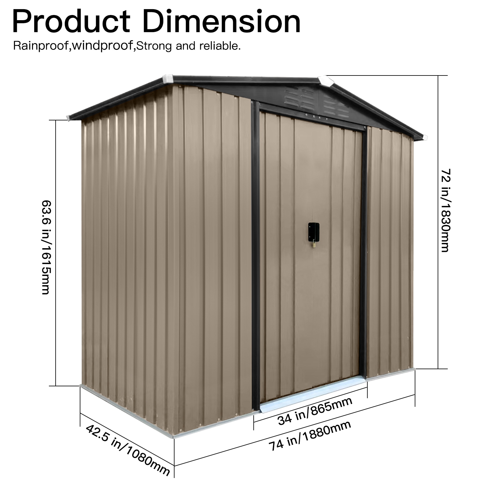 GDFStudio 336850 Metal-Storage-Buildings-Sheds - View #4