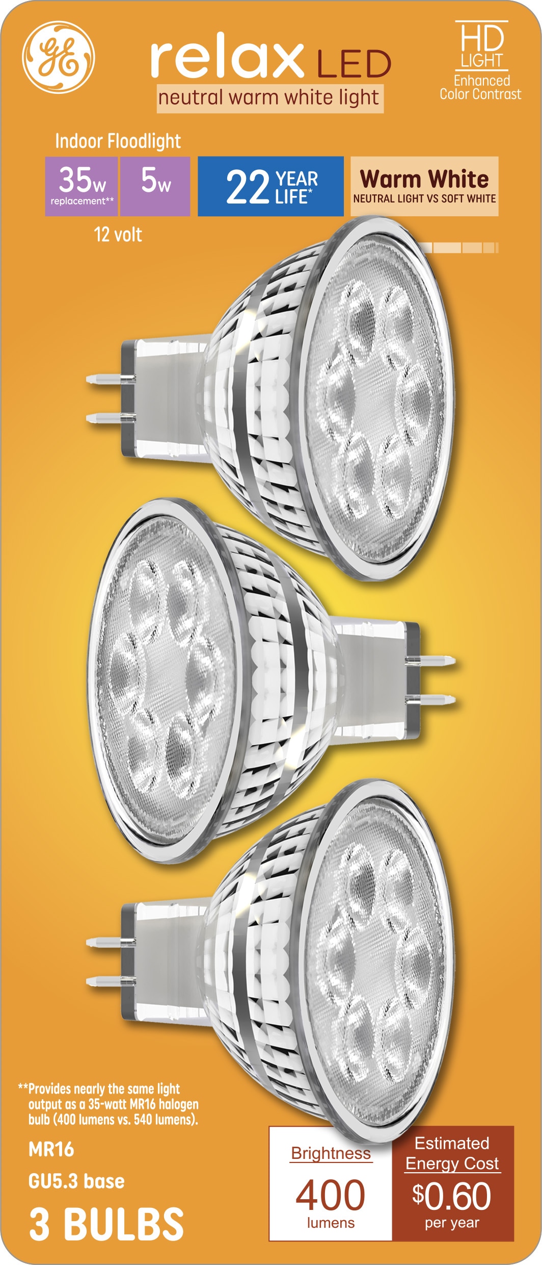 Kichler 35-Watt EQ MR16 Warm White GU5.3 LED Light Bulb in the General  Purpose Light Bulbs department at