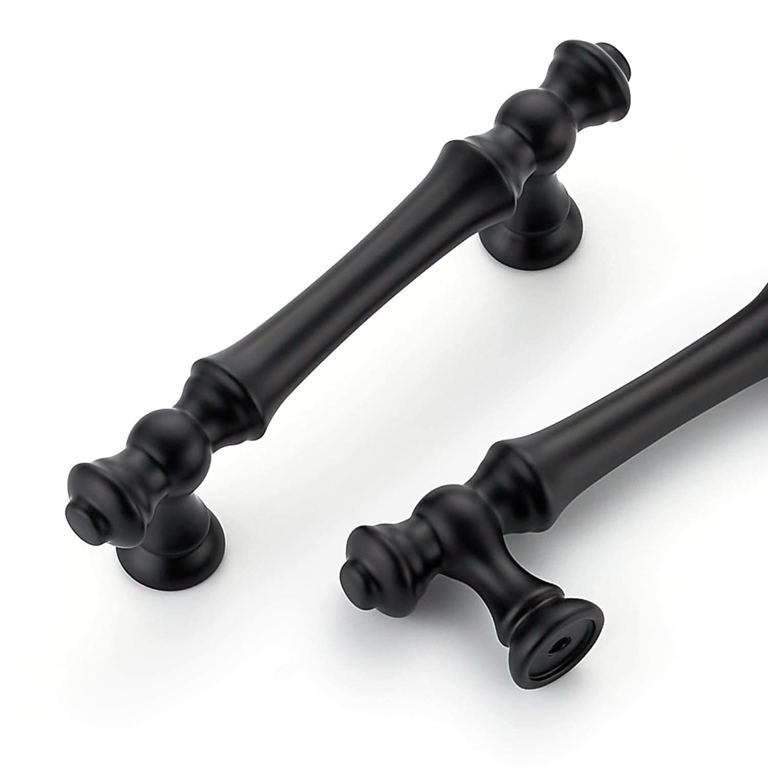 YGCTFX Matte Black 3 Inch Hole Center 6 Pack Solid Zinc Alloy Cabinet Pulls Modern Drawer Hardware 30 Pack