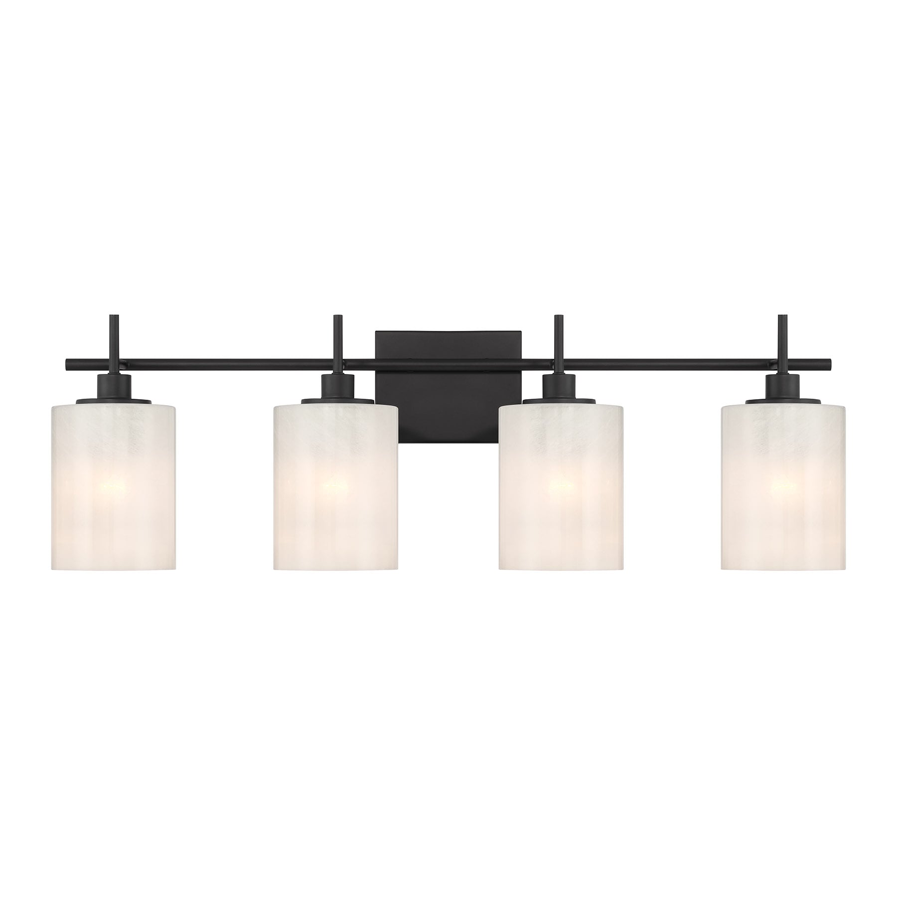 Meridian Lite Trends M80085MBK Meridian 30.75-in 4 -Light Matte Black Modern/contemporary Vanity light